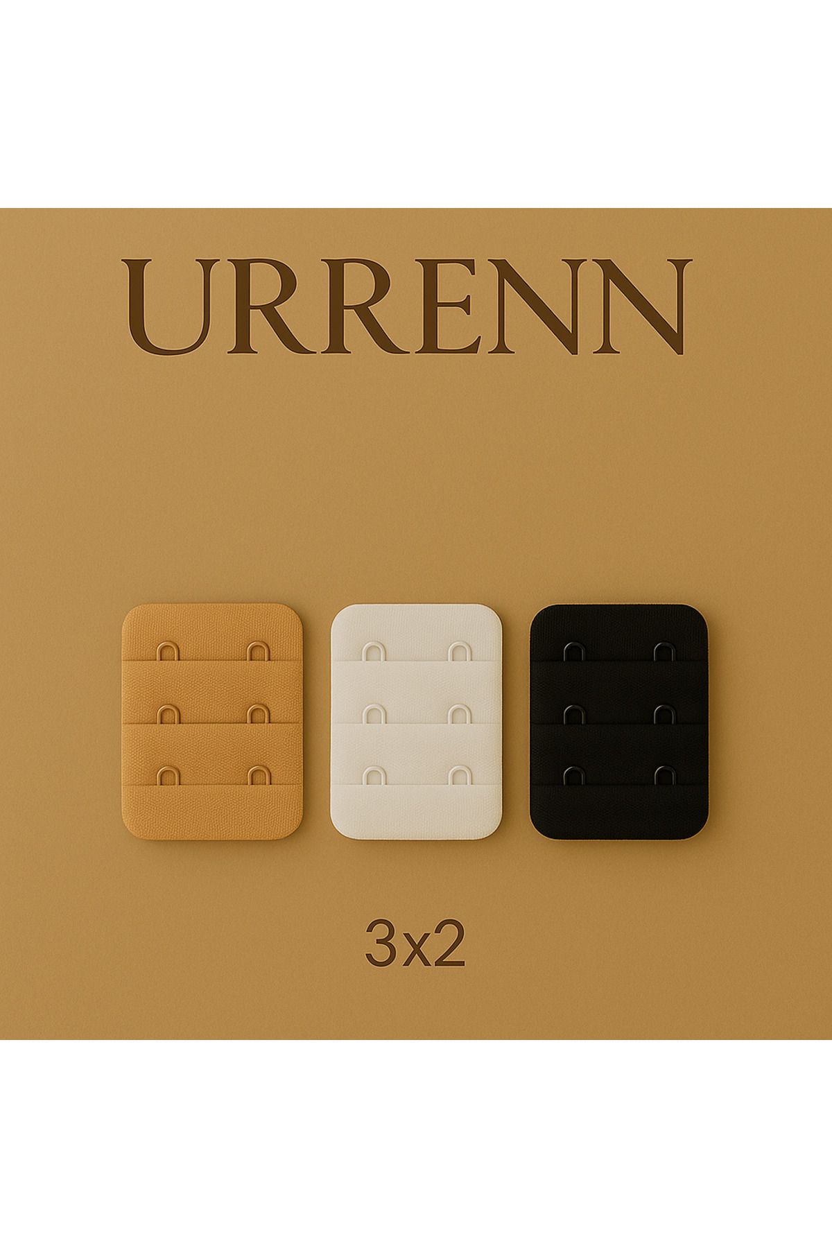 Urrenn 3lü Sütyen Uzatma Aparatı 2 Sıralı 3 kancalı Özel Dikişli Sütyen Uzatma Kopçası Agraf 3x2 32MM