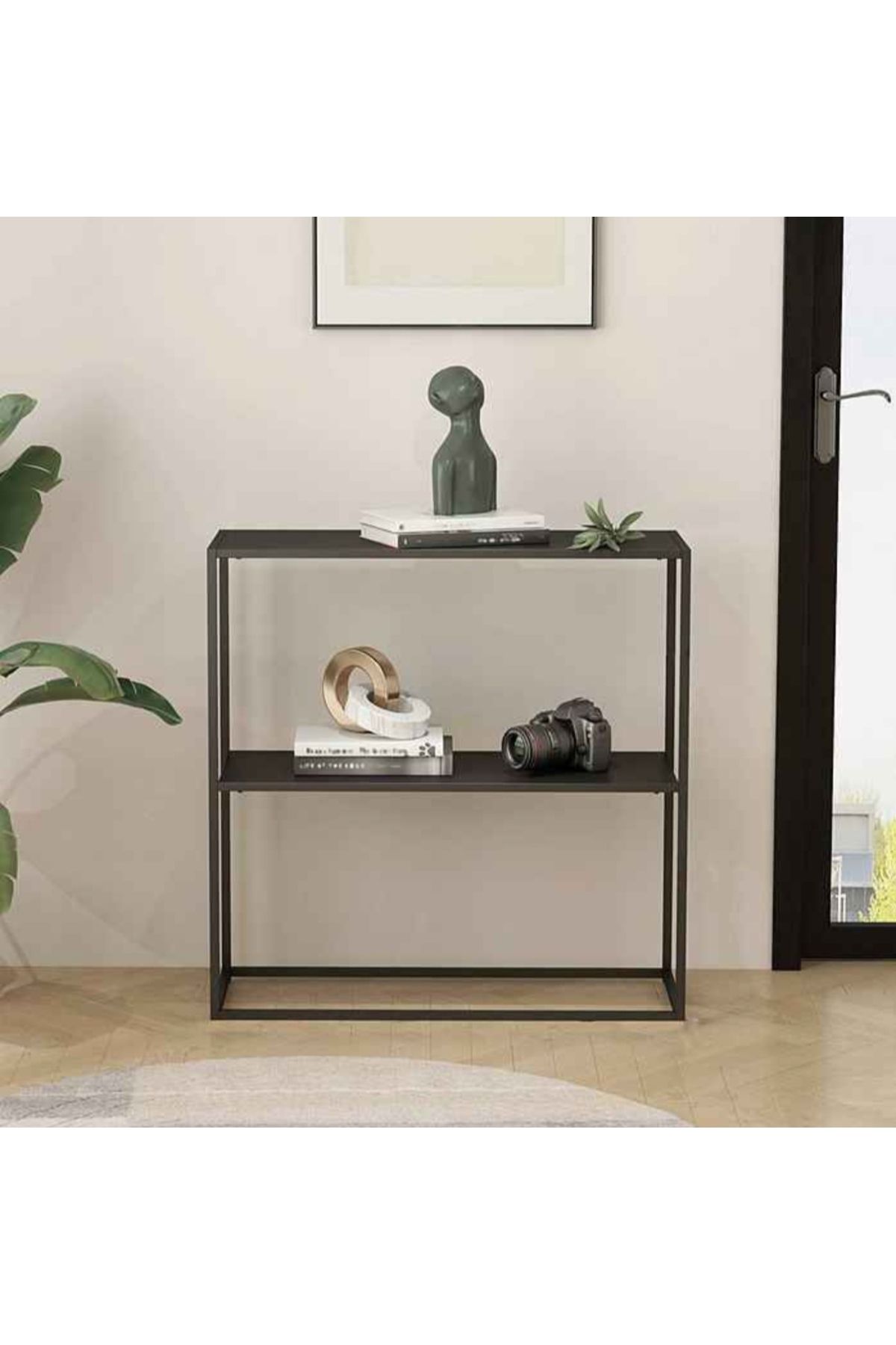 AVİBO HOME Luna Siyah Metal Antrasit Ahşap