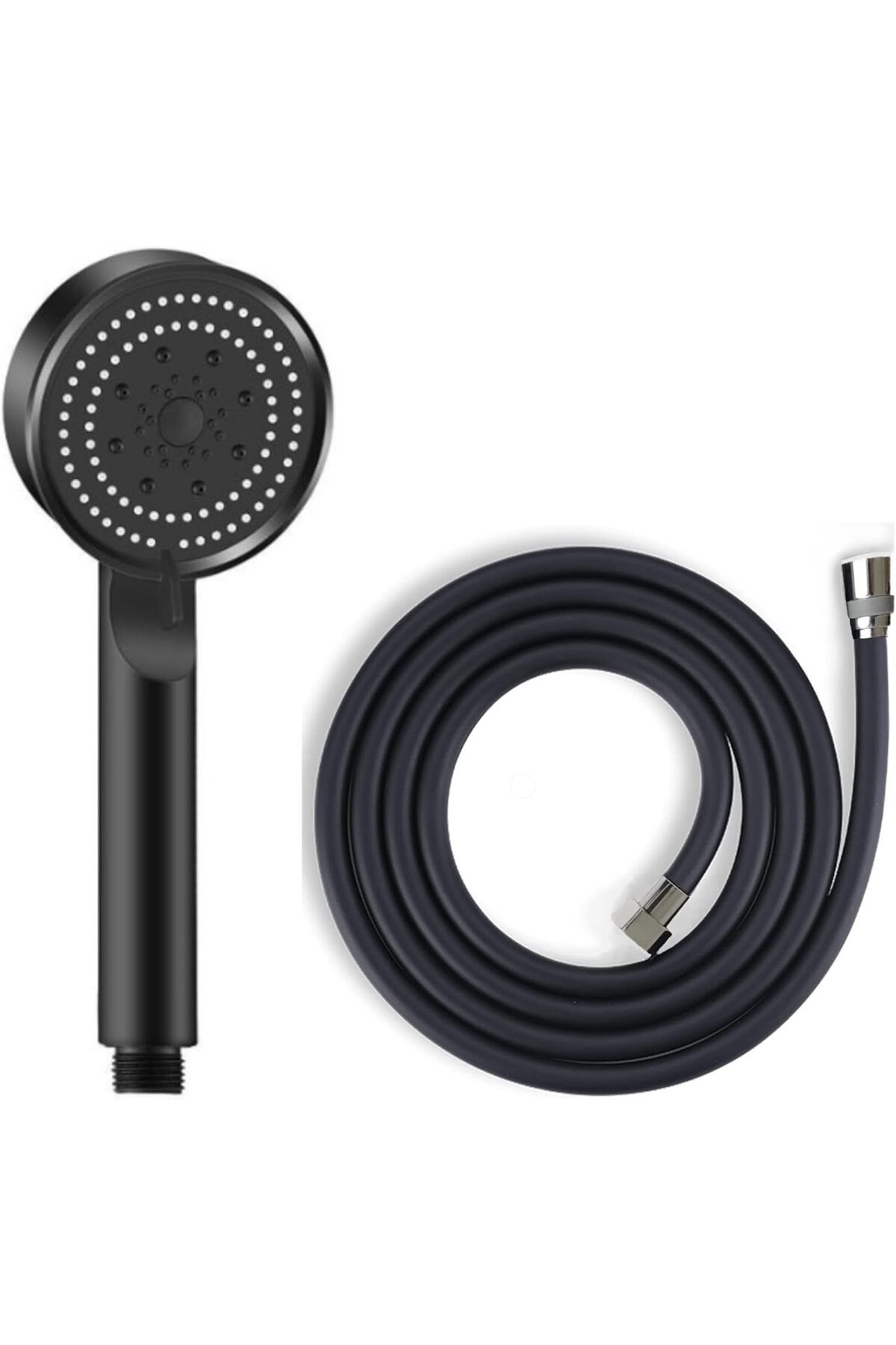 STOREMAX ELZ Glee Turbo 5 Fonksiyonlu Duş Seti - Yüksek Basınçlı Duş Başlığı ve Kopmaz PVC Hortum (