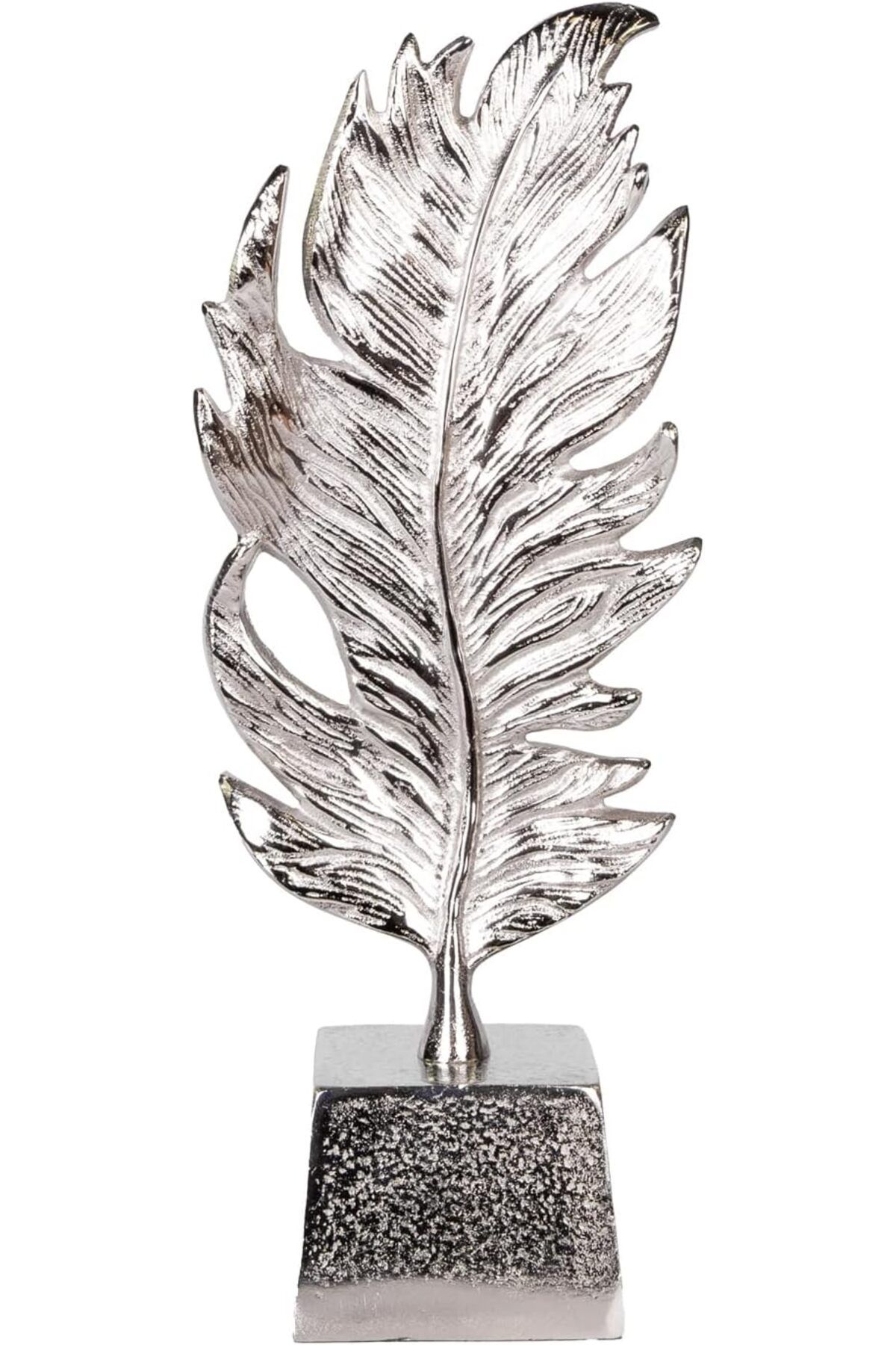 STOREMAX OZN Metal Dekor Yaprak Gümüş 16x10x44 Cm. OZNstre 1094633