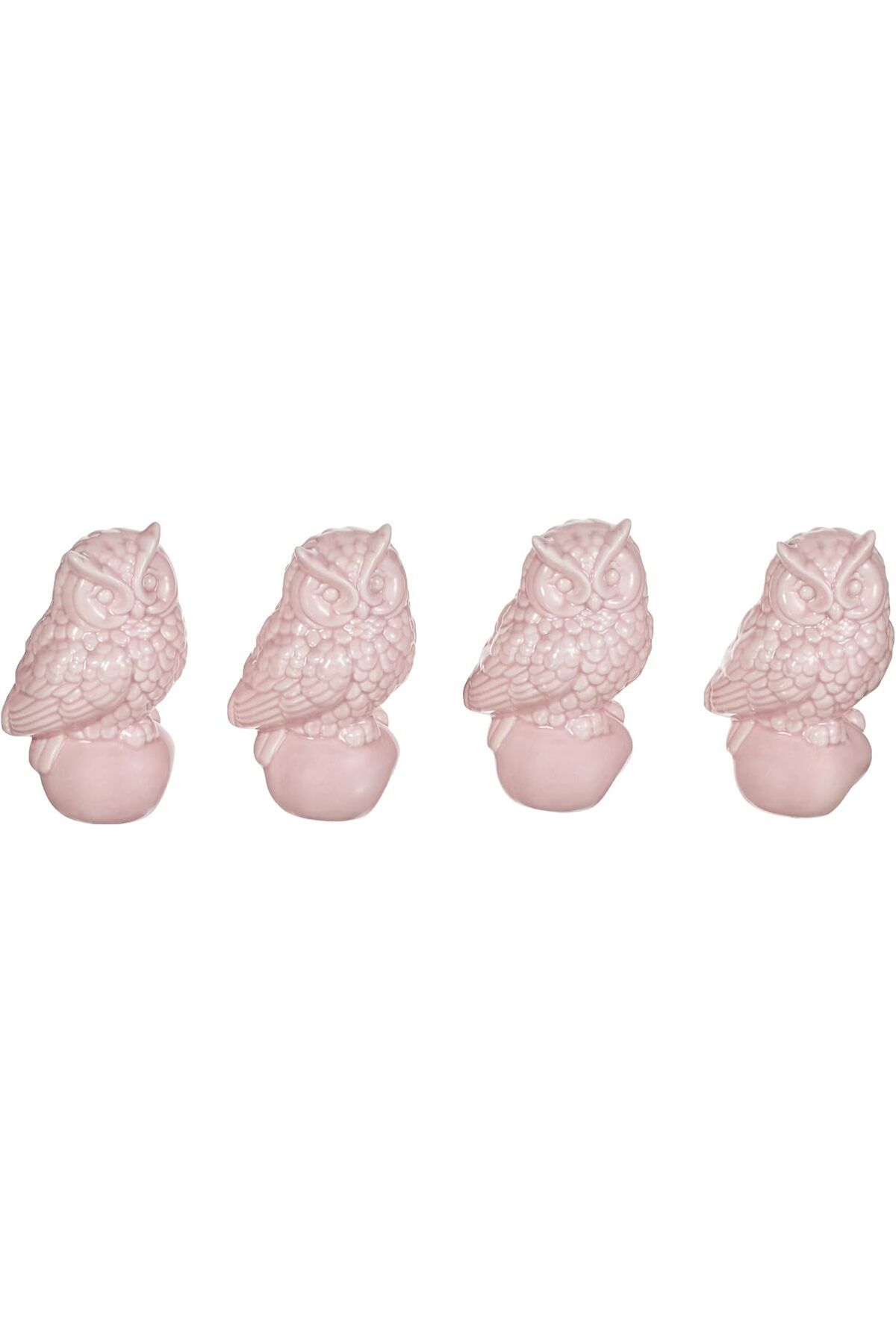 STOREMAX OZN 4lü Pembe Baykuşlu Biblo 9cm OZNstre 1094633