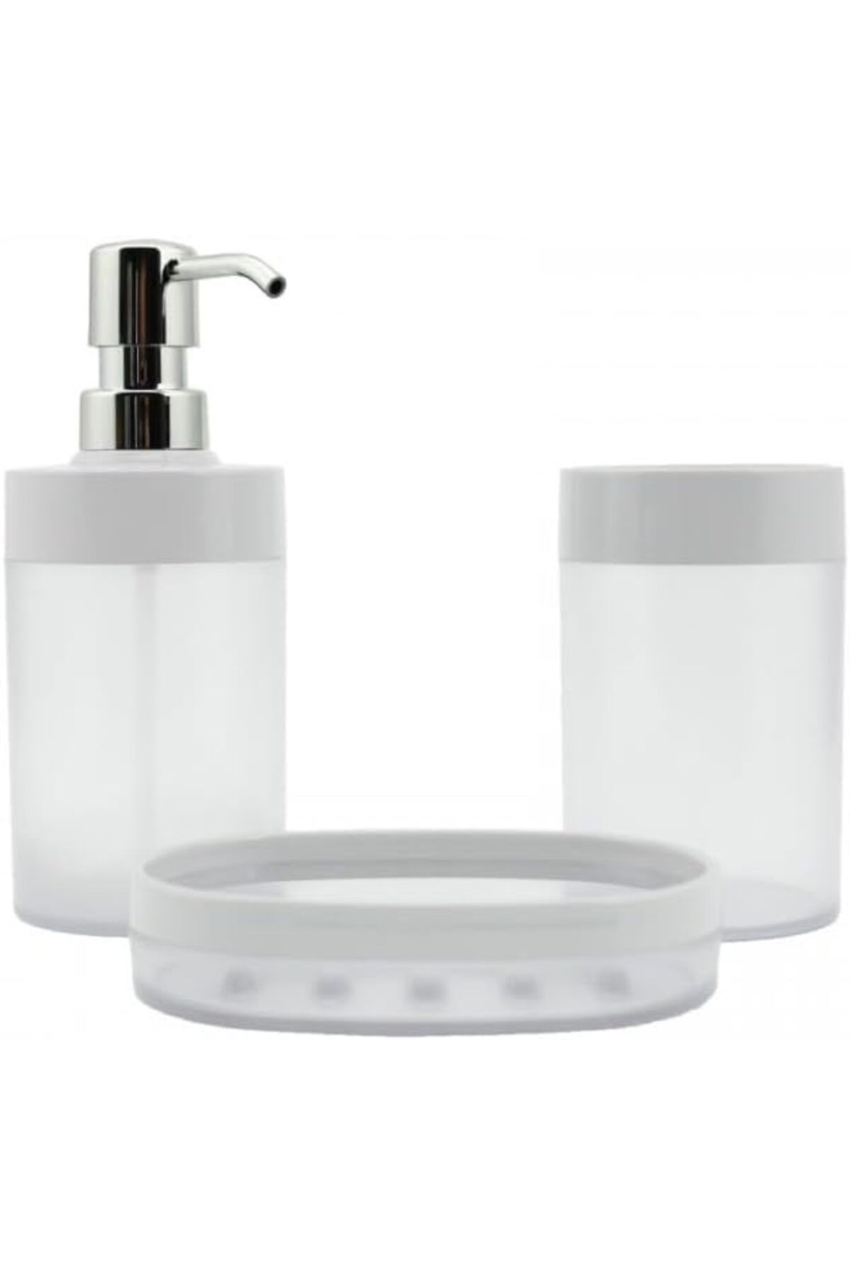 Mu Art Ahşap Mrt Parça Banyo Seti, Sabunluk ve Fırçalık, Üst Kalite Banyo Aksesuarı Art 871301