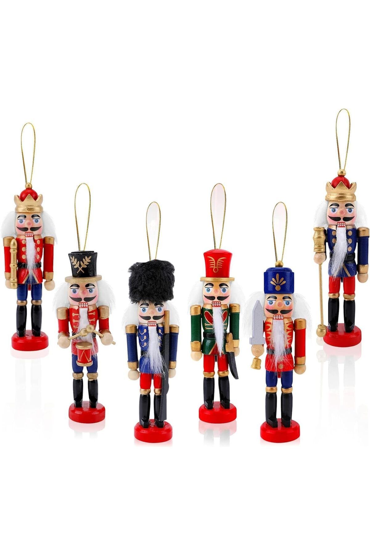 STOREMAX OZN 13cm Nutcracker Ahşap Asker Fındıkkıran, Fındıkkıran Asker Şekilli Kukla Noel Ahşap Dek