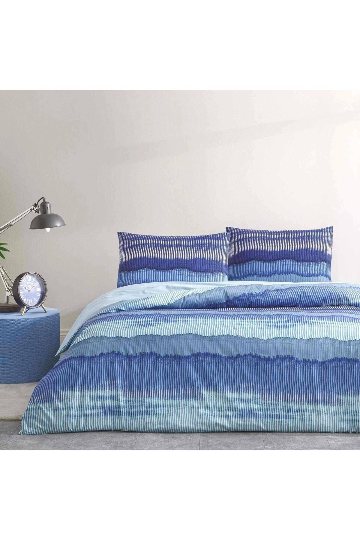 LUXE Pamuk W Nevresim Takımı Mavi Tek Kişilik LXSHP 1055529