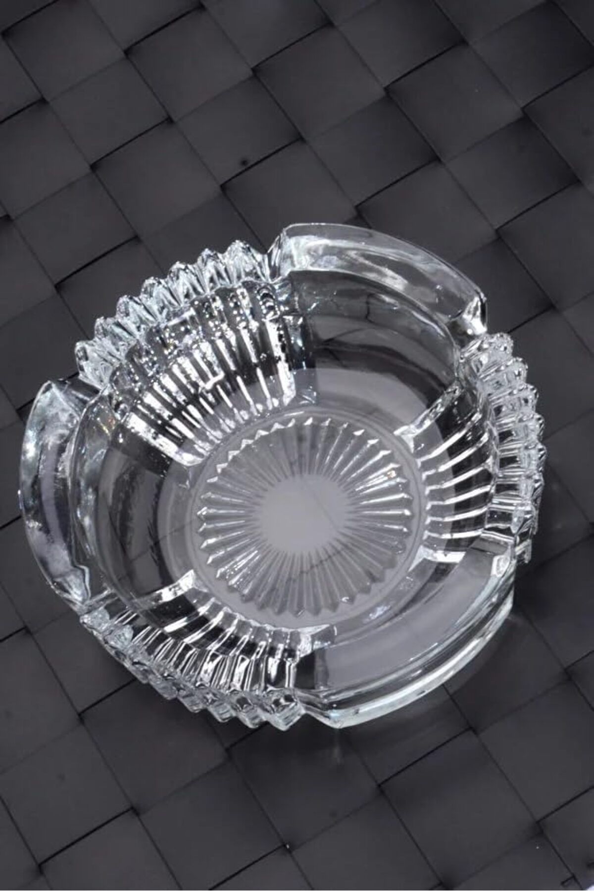 STOREMAX OZN 2 Adet Cam Kristal Lüks Küllük - Kül Tablası - Yuvarlak Kül Tabağı OZNstre 1094633
