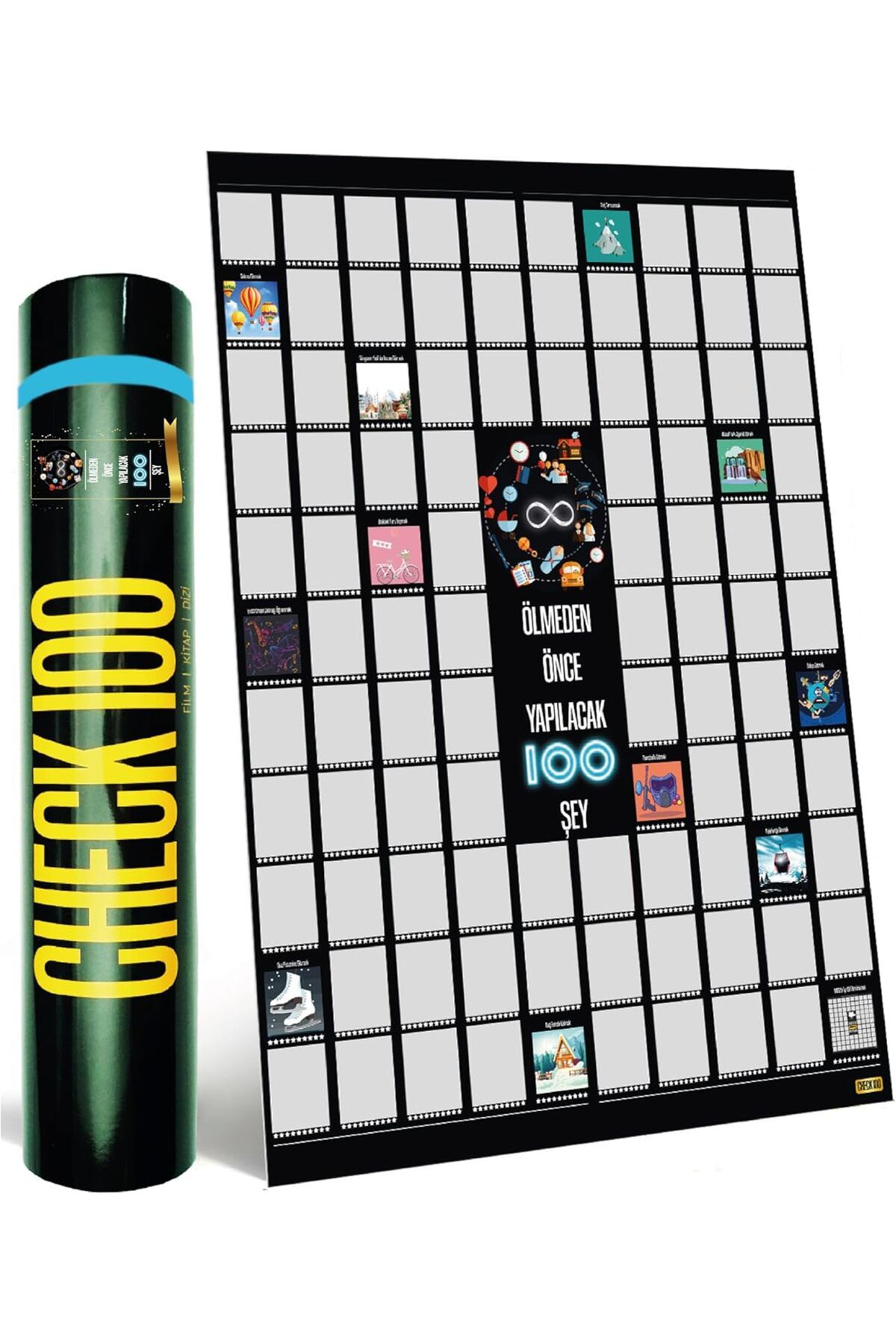 STOREMAX OZN Ölmeden Önce Yapılacak 100 Şey Kazı kazan Poster OZNstre 1094633