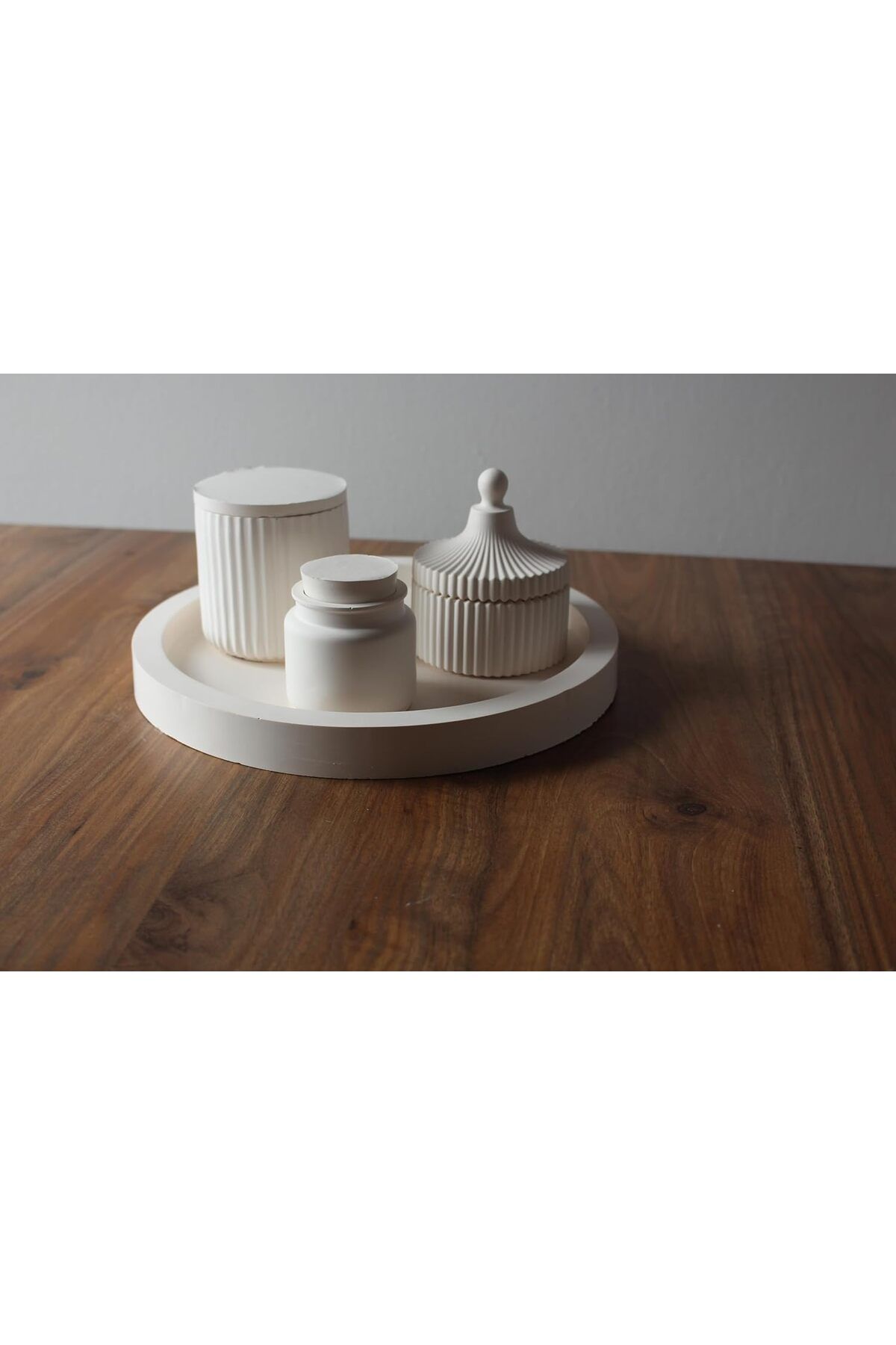 STOREMAX ELZ Set: Yuvarlak Tepsi ve Kapaklı Kutular FRNTR 1127478