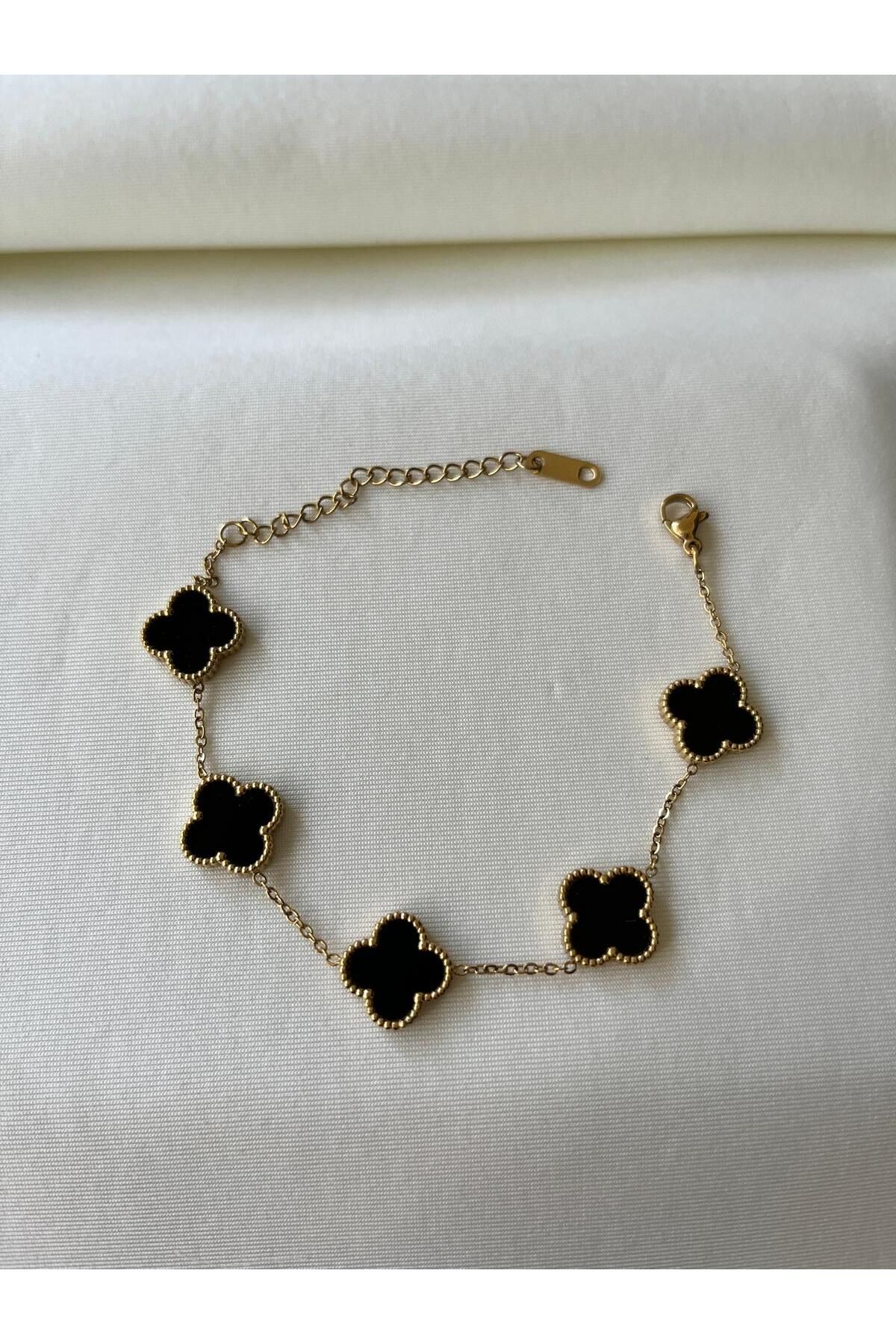 Nilsu Jewellery Accessory Çelik Yonca Model Şans Bilekliği