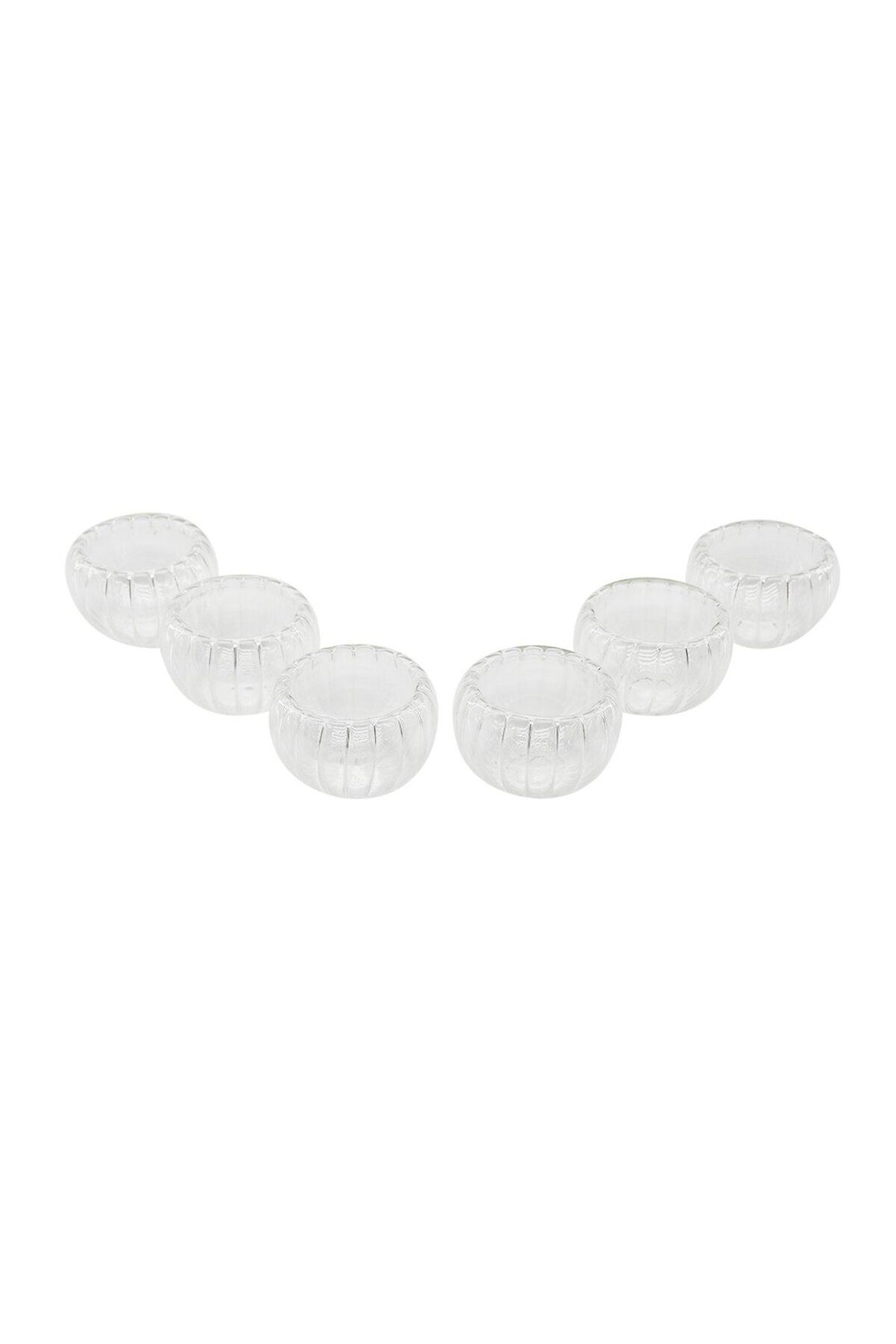 STOREMAX 6 PCS ÇİZGİLİ CAM ÇİFT CİDARLI LOKUMLUK - SOSLUK 50 ML TrendBazaar 1057563