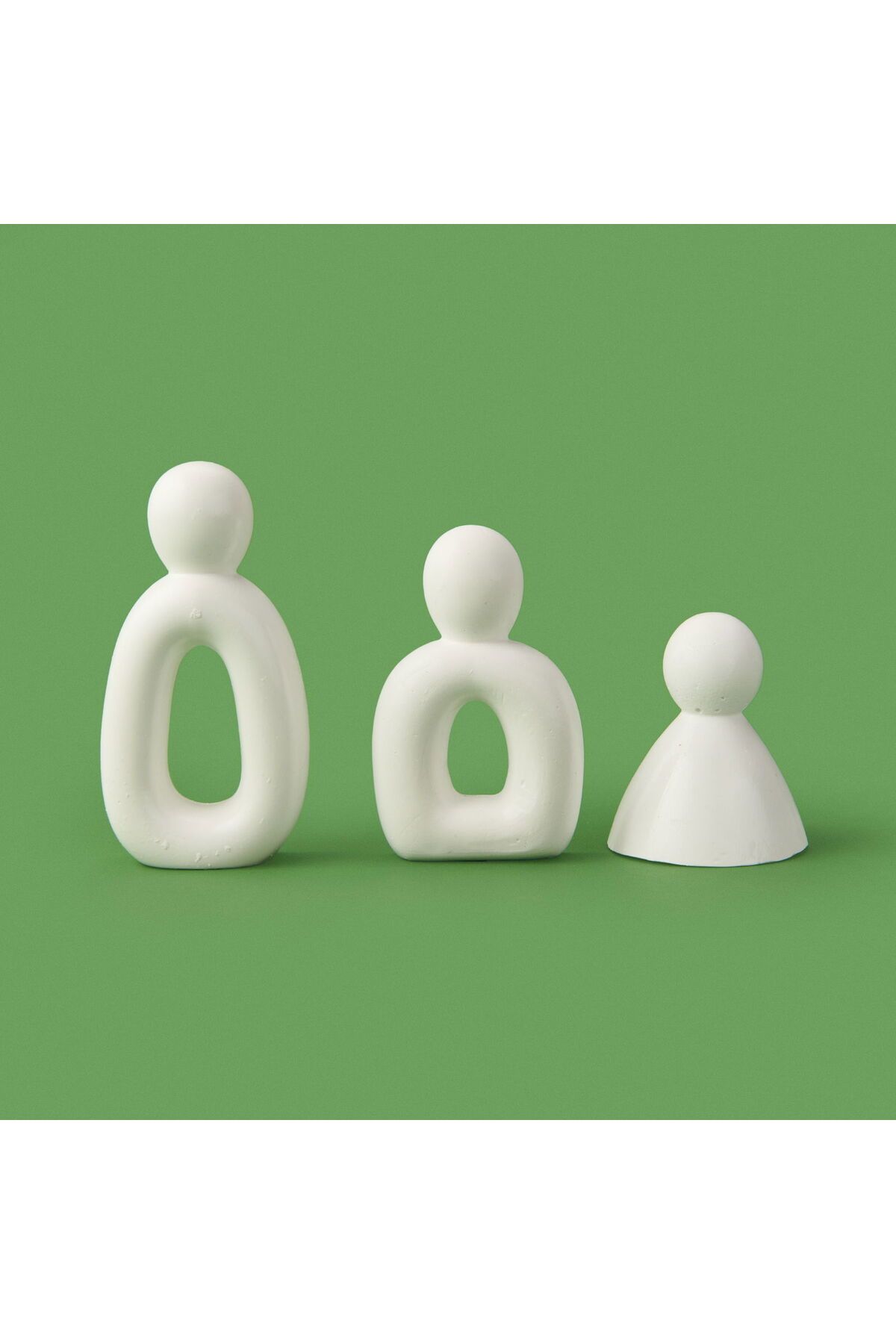 MATMEL 3'lü Family Obje - Beyaz