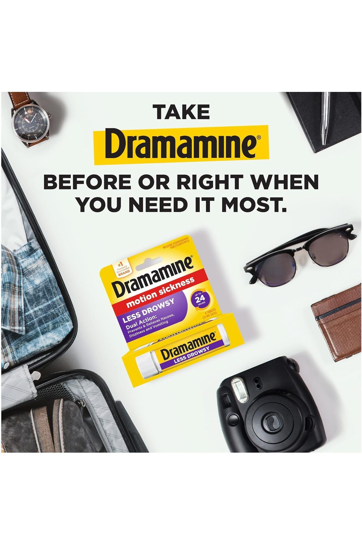 Dramamine-All Day Less Drowsy, Motion Sickness Relief, 8 Count 5