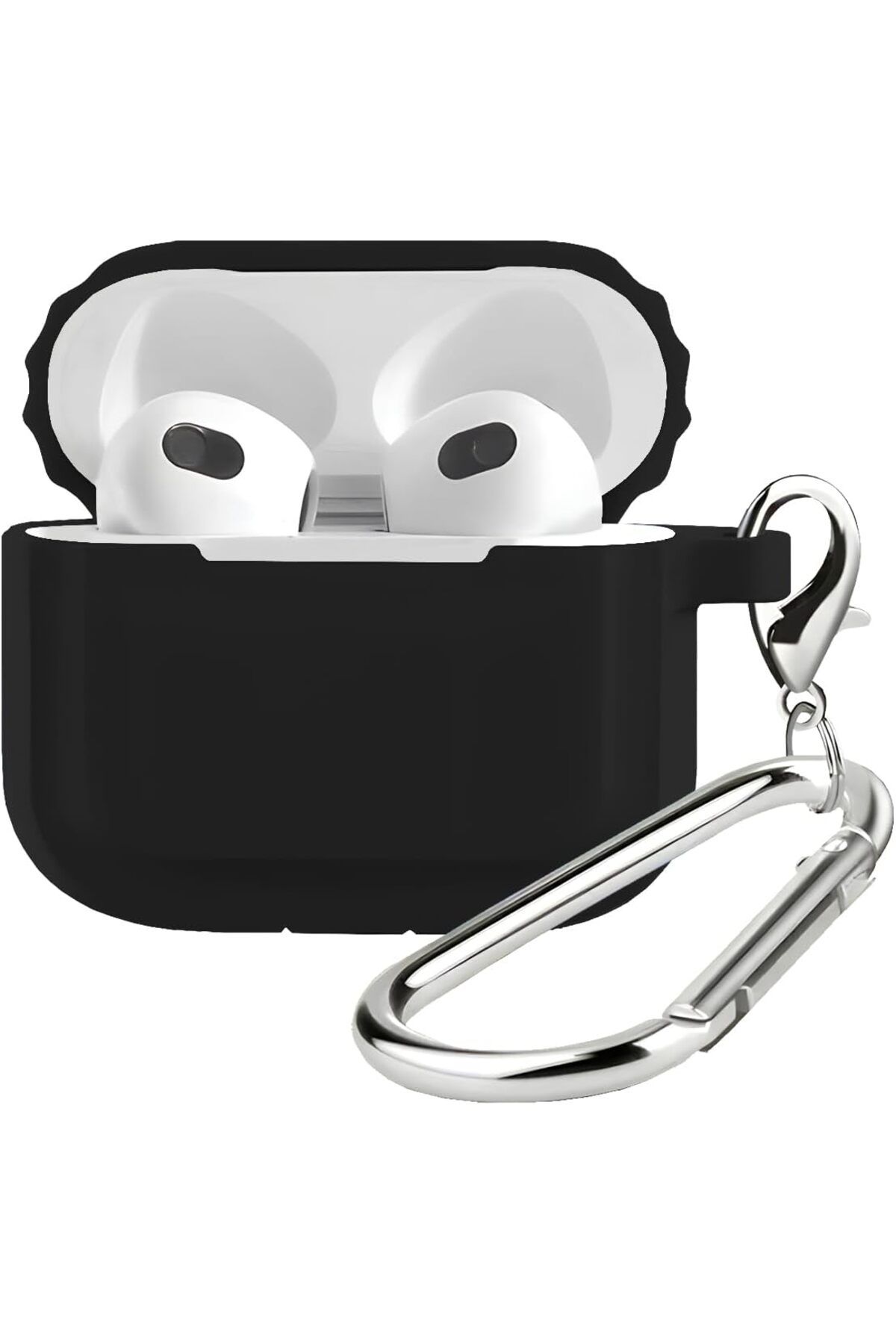 STOREMAX OZN LABS Airpods 3 Uyumlu Rubber Silicone Case Kancalı Yumuşak Silikon Kılıf Airpods 3 Uyumlu Ku