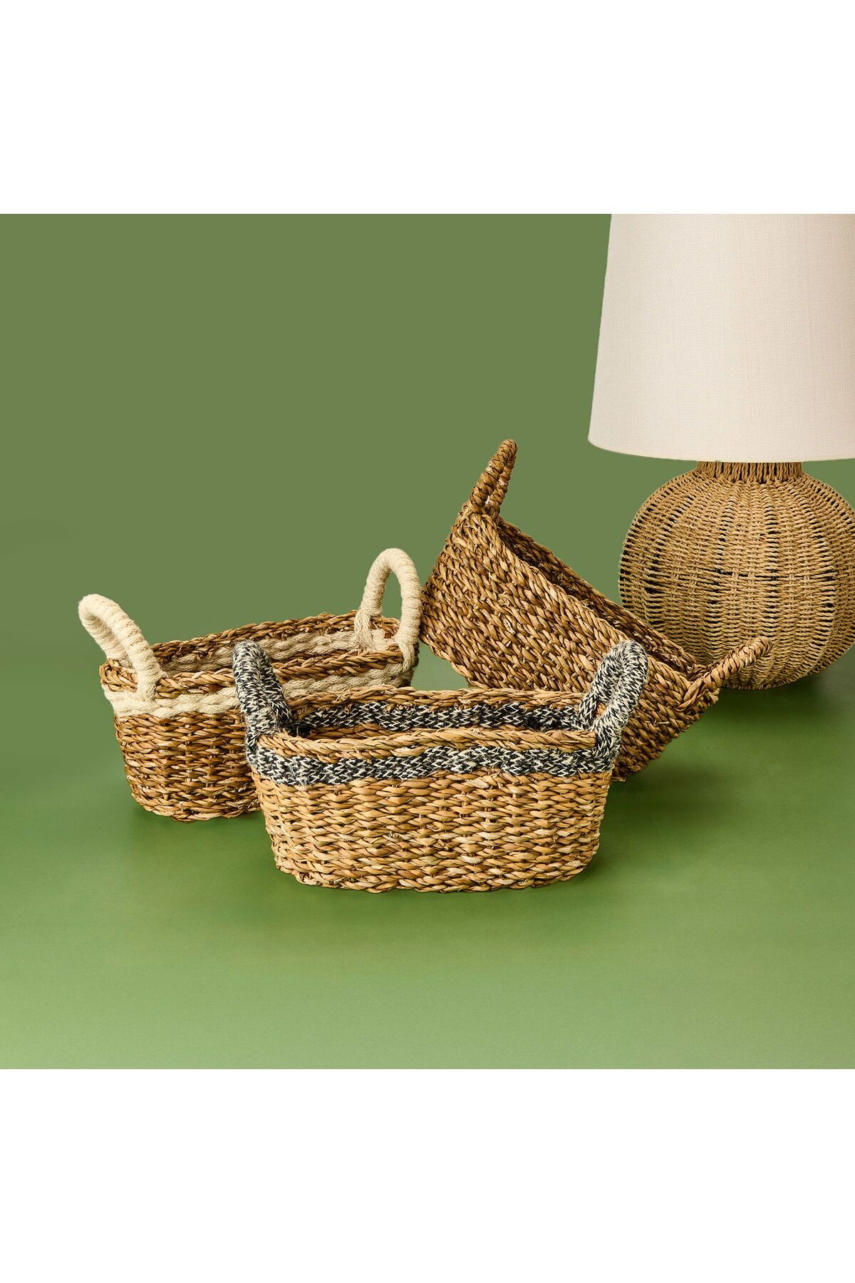 MATMEL Hasır Banyo Organizer Sepet - - 12x12x30 cm