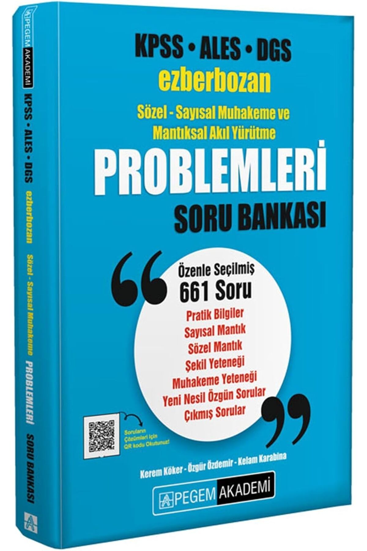 STOREMAX OZN ALES DGS Ezberbozan Sözel-Sayısal Muhakeme ve Mantıksal Akıl Yürütme Problemleri Soru Bank