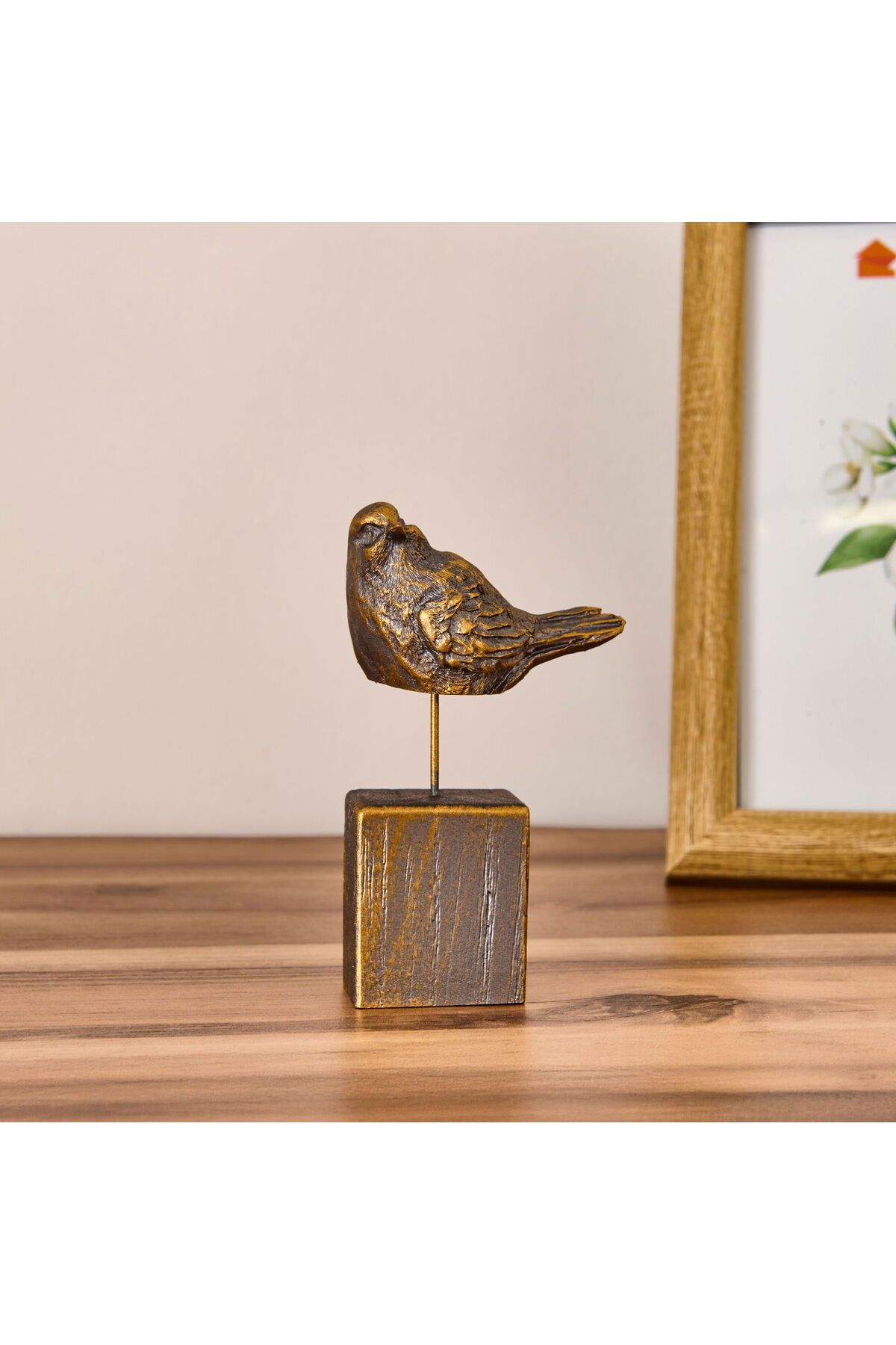 MATMEL Serçe Dekor - Füme / Altın - 11 cm