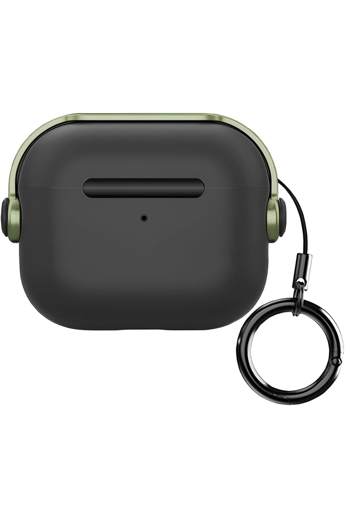 STOREMAX OZN LABS Airpods 3 DjPods Sert Malzemeli Kilitli Kapak Askı Aparatlı Airpods 3 Uyumlu Kılıf (Siy