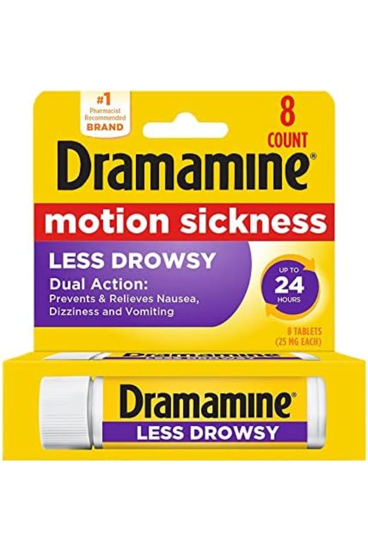 Dramamine-All Day Less Drowsy, Motion Sickness Relief, 8 Count 2