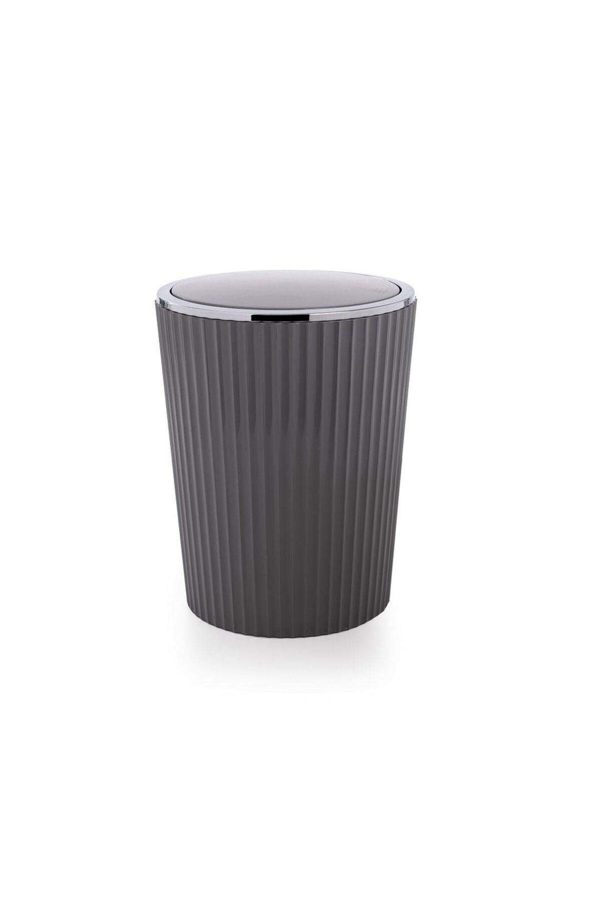 MATMEL Nely Krom Kaplama Banyo Çöp Kovası - Gri - 6 lt