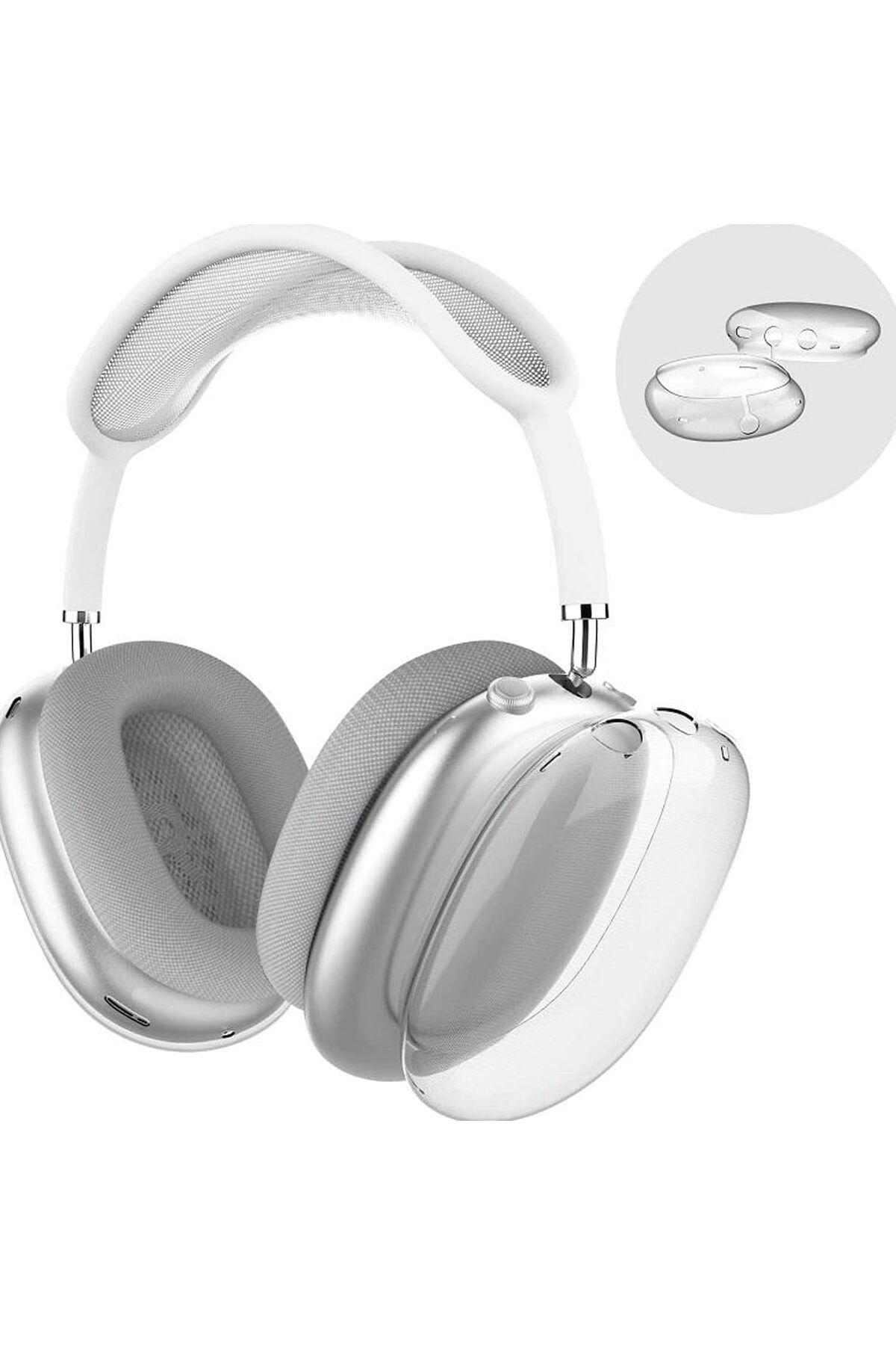 STOREMAX OZN Airpods Max ile uyumlu Koruyucu Silikon Koruma Kılıfı (Şeffaf) OZNstre 1094633