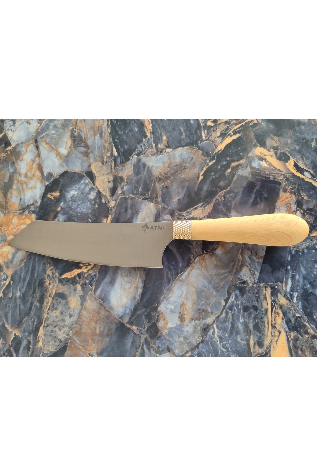 empressnaturalstone Kritsuke Şef Bıçağı – Atak Marka, Krem Oval Kabze