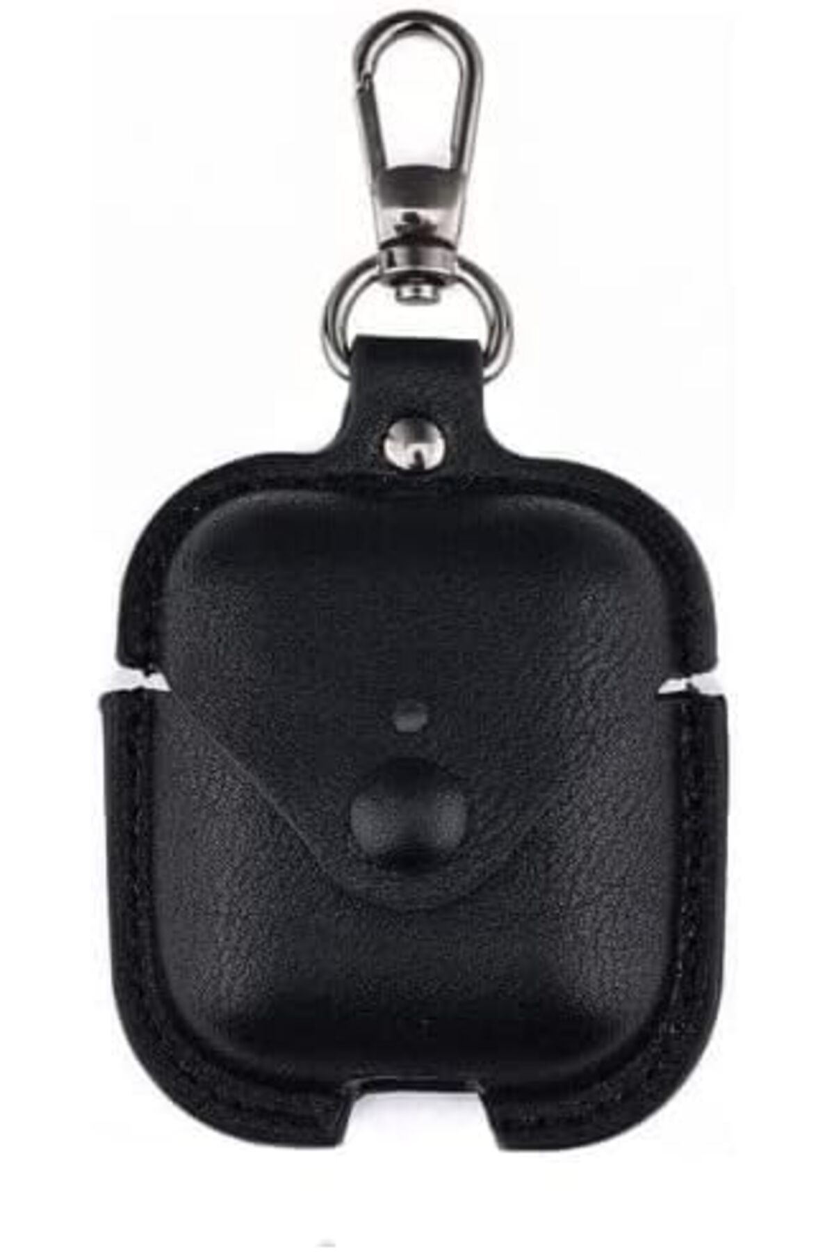 STOREMAX SRT Airpods 1 ve 2.Nesil İle Uyumlu Deri Koruyucu Kılıf, TPU Deri 1-2 Uyumlu Kılıf (Siyah) FxYM