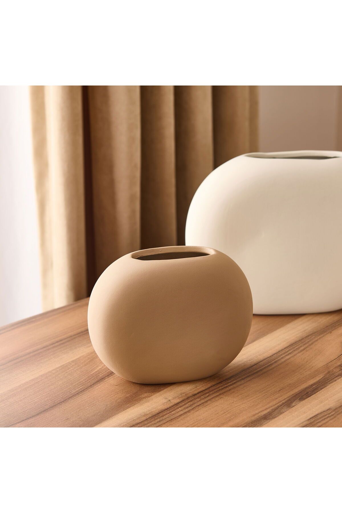 ASPARTAM Home & Decor Sydney Vazo - Bej - 17 cm