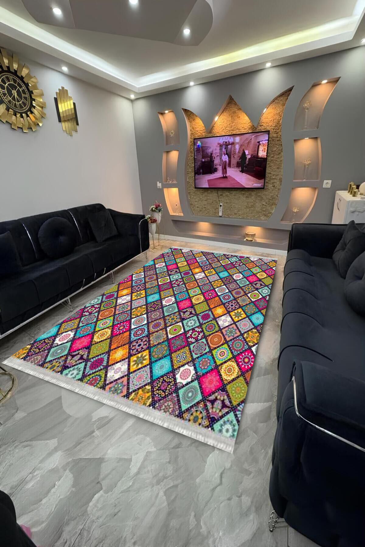 Home Dot Tabanlı yıkanabilir, leke tutmayan halı