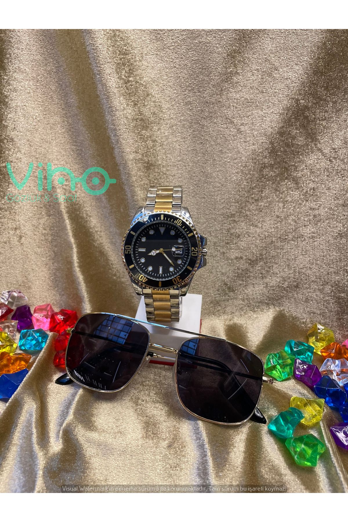 shop Unisex Premium Set Saat & Gözlük Kombini