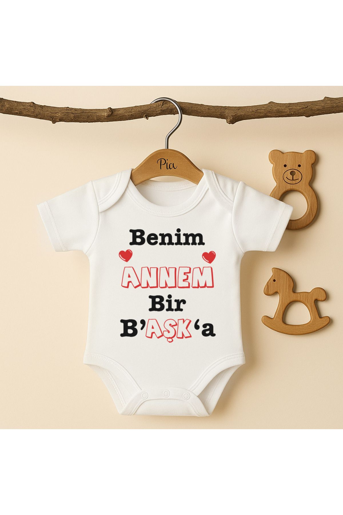 Pia Baby %100 Pamuk Teyze Temalı Organik Baskılı Çıtçıtlı Bebek Body Zıbın Modelleri