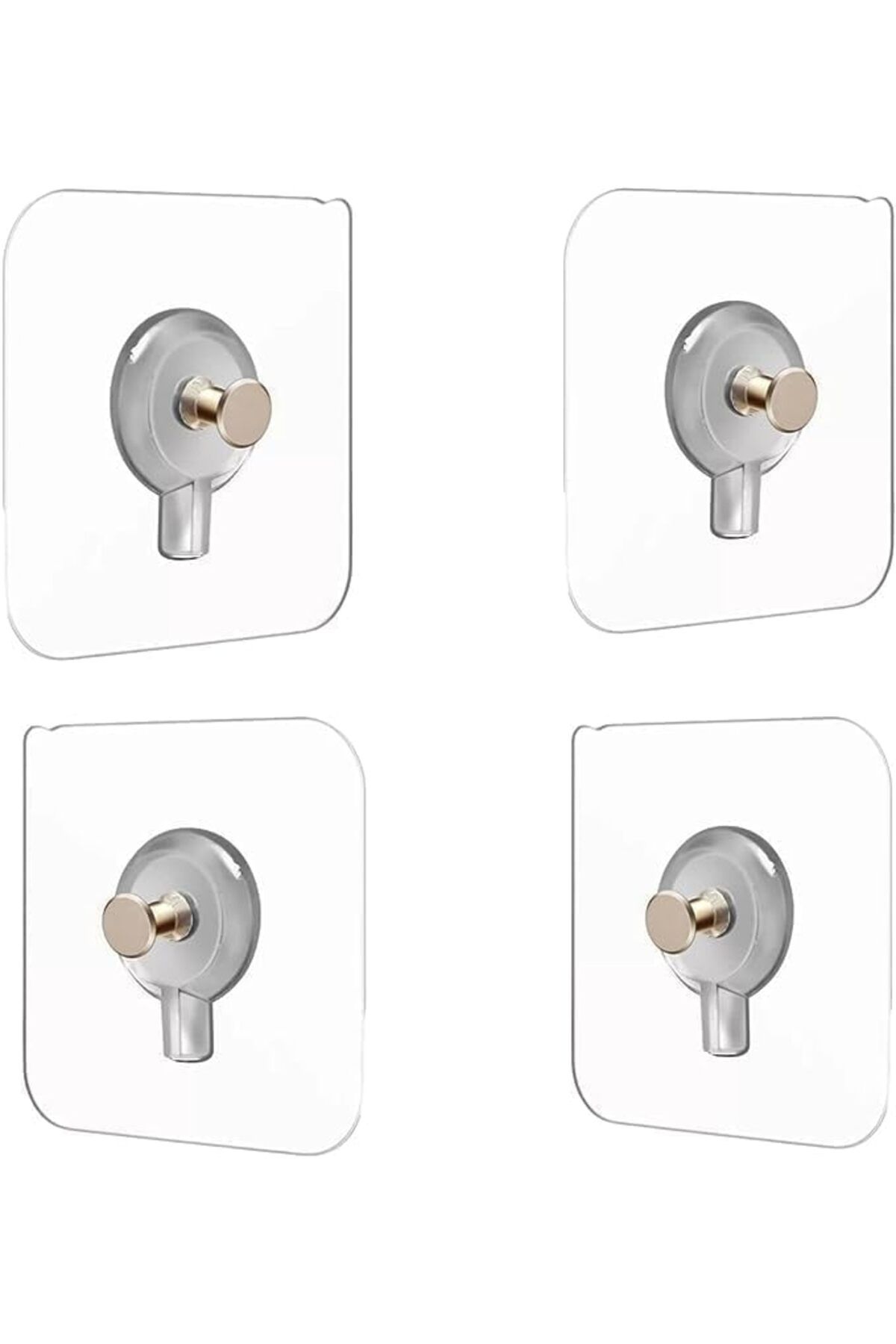 STOREMAX Home 4 Adet Yapışkanlı Duvara Monte Vida Kancaları, İz Bırakmayan Asma Çivi Kancaları Tutuc