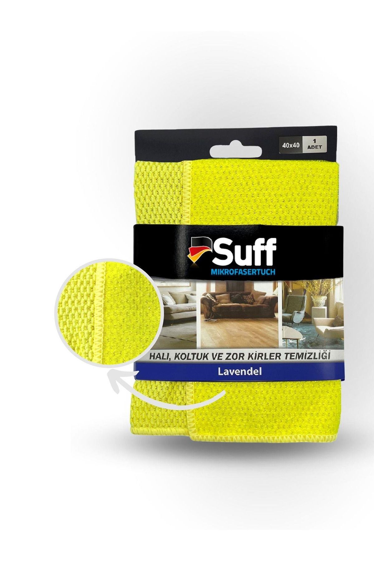 SÜFF Suff Lavanta Zor Kirler İçin Mikrofiber Bez 40x40
