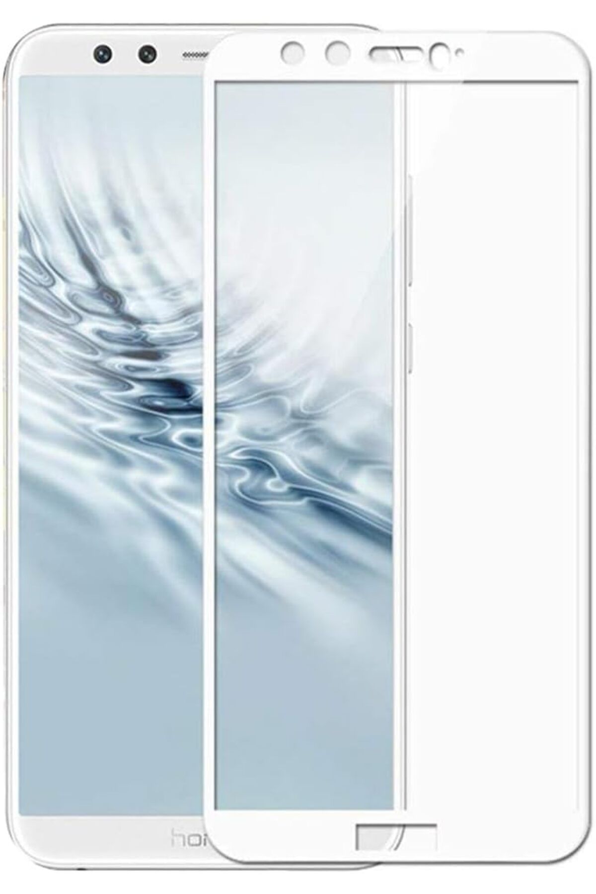 STOREMAX OZN Honor 9 Lite Uyumlu Full Kaplayan Temperli 5D Ekran Koruyucu Cam (Beyaz) OZNstre 1094633