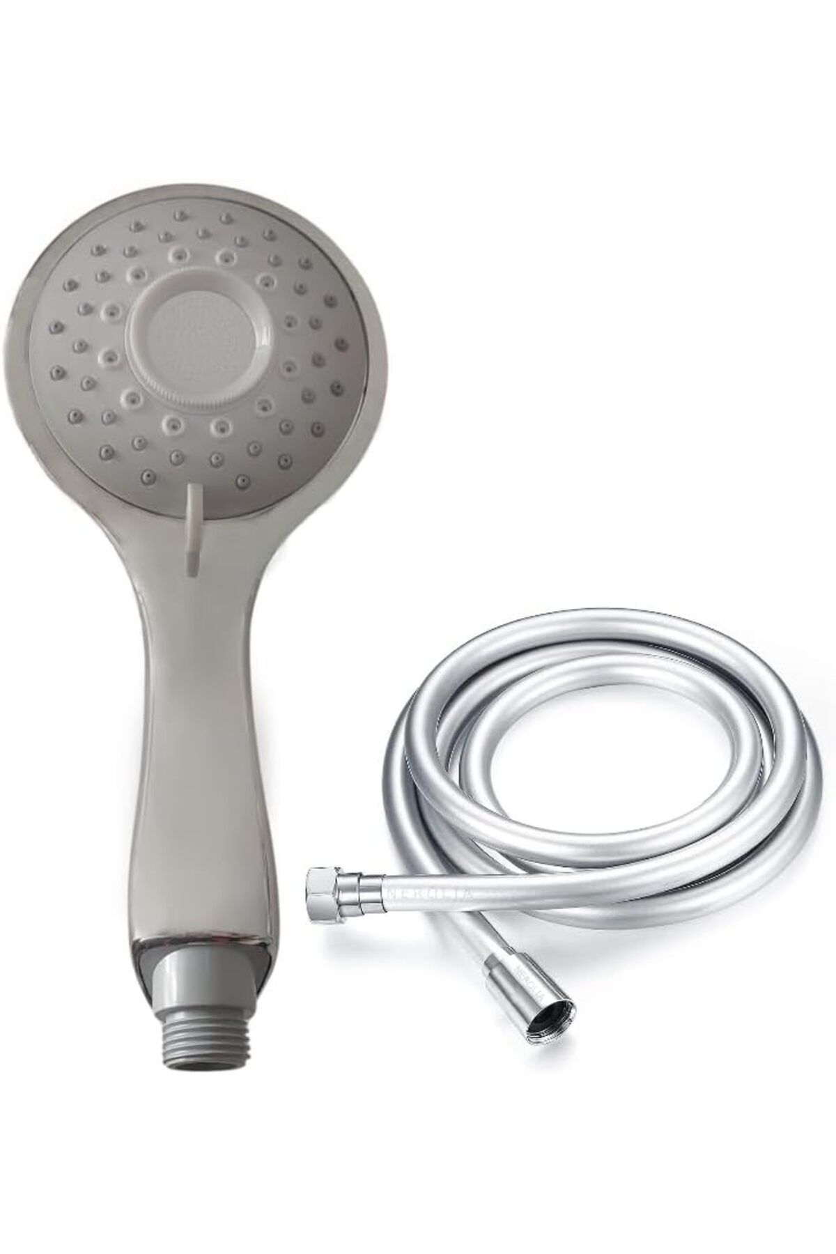 LUXE Power Shower Yüksek Basınçlı Duş Seti/Ekstra Uzun 150cm PVC Duş Spiral Hortumu ve 5F Masaj Ba