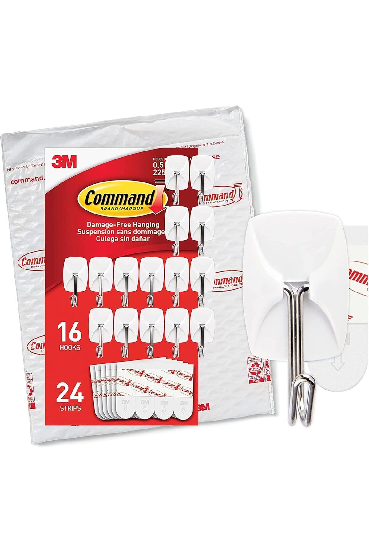 STOREMAX Ezg 067-16NA beyaz, kolay a lan ambalaj, k k tel, 16 kanca, 24 erit, zarars z d zenleyin, adet Ezsns