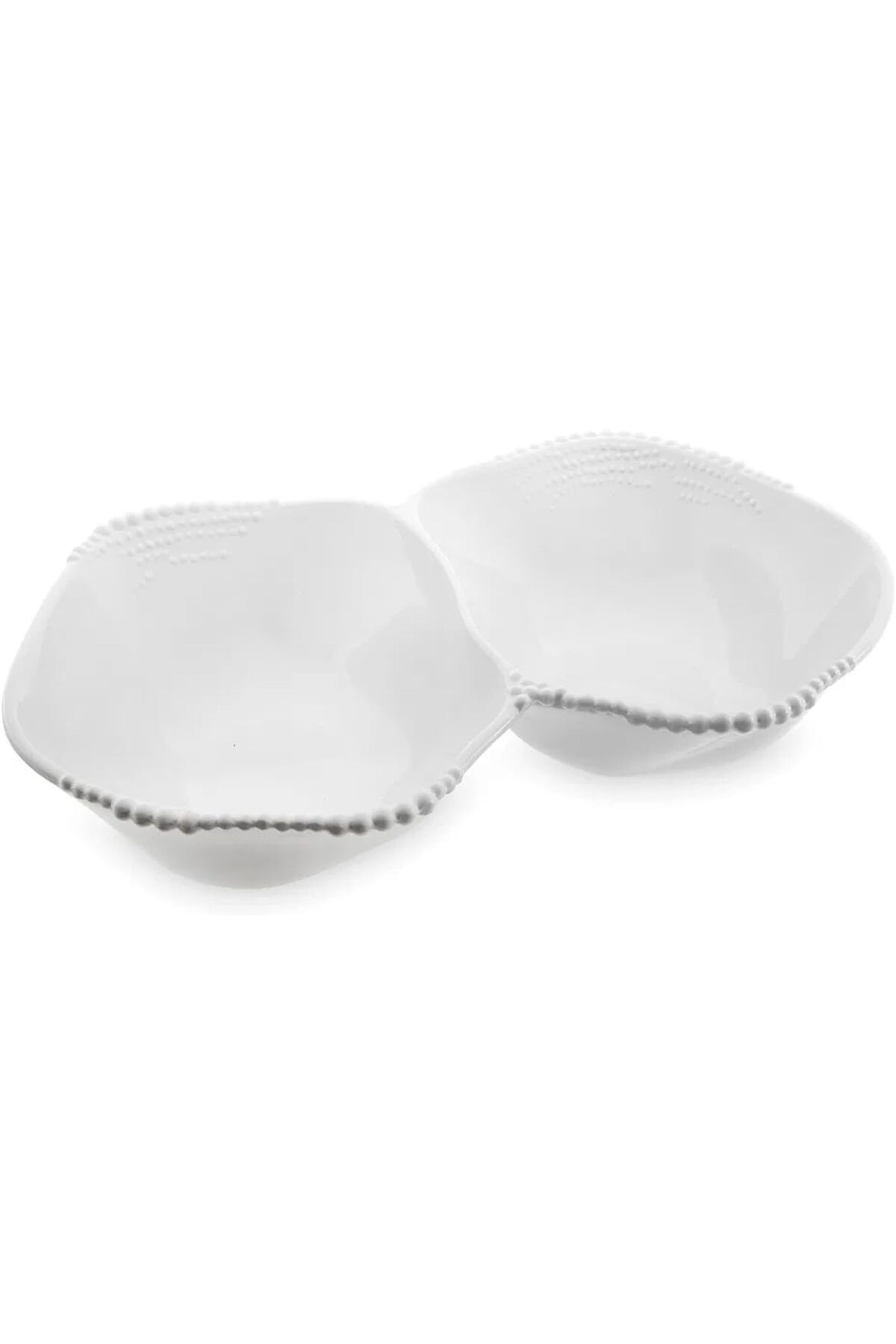 LUXE Maris Melamin 2 Bölmeli Beyaz Servis Kase 32.6x24.6x7.1 cm LXSHP 1055529
