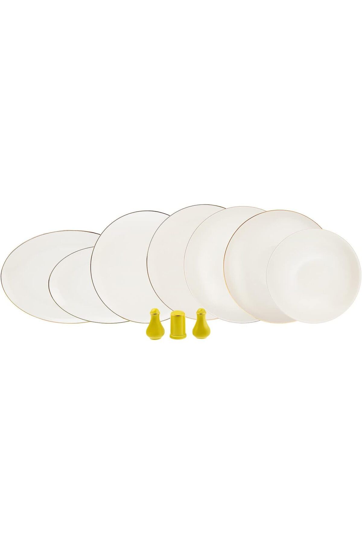 STOREMAX ELZ Noble Sarı 58 Parça 12 Kişilik Porselen Yemek Takımı FRNTR 1127478
