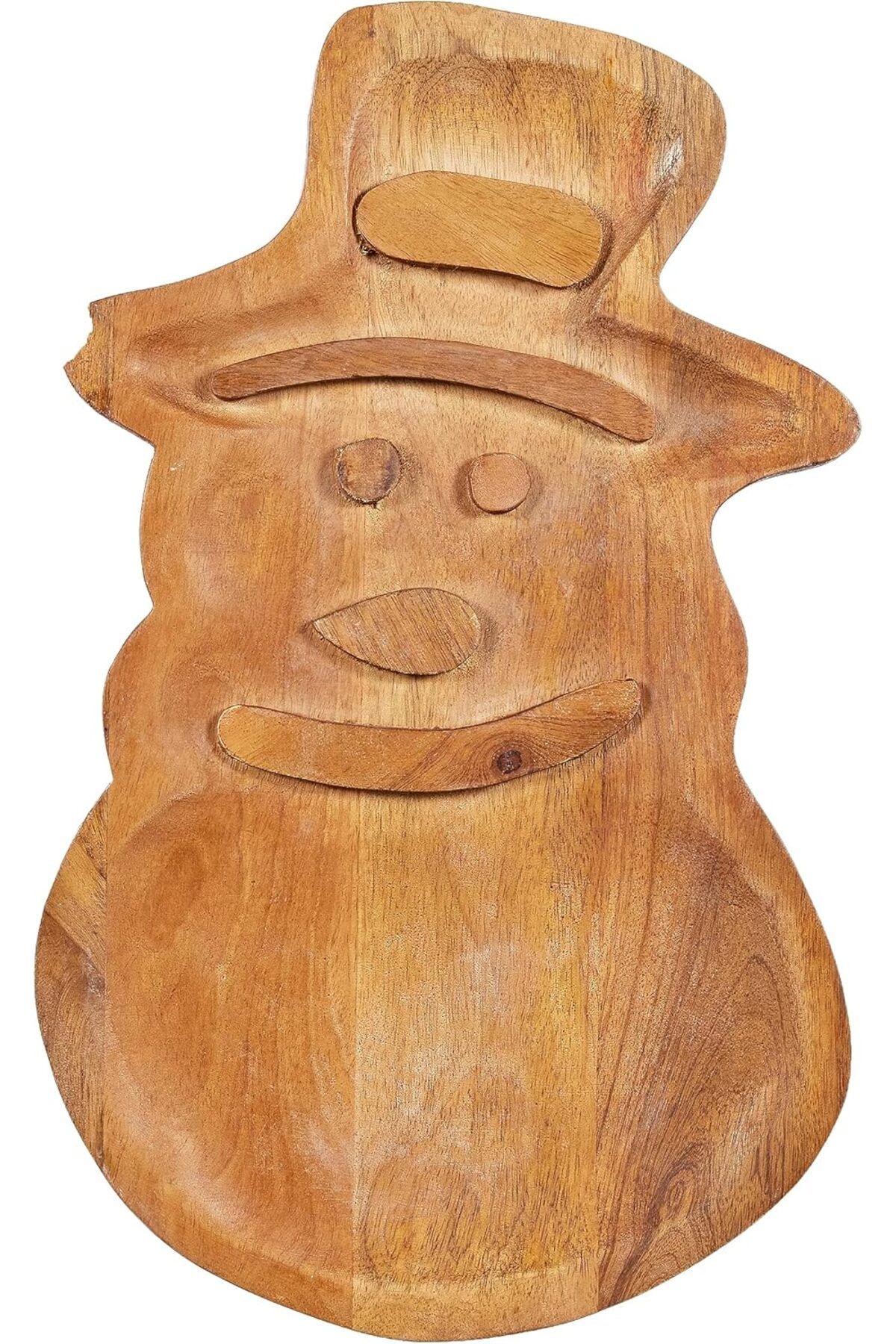 LUXE Snowman Yılbaşı Sunum Tabağı 40x25 cm Kahverengi LXSHP 1055529