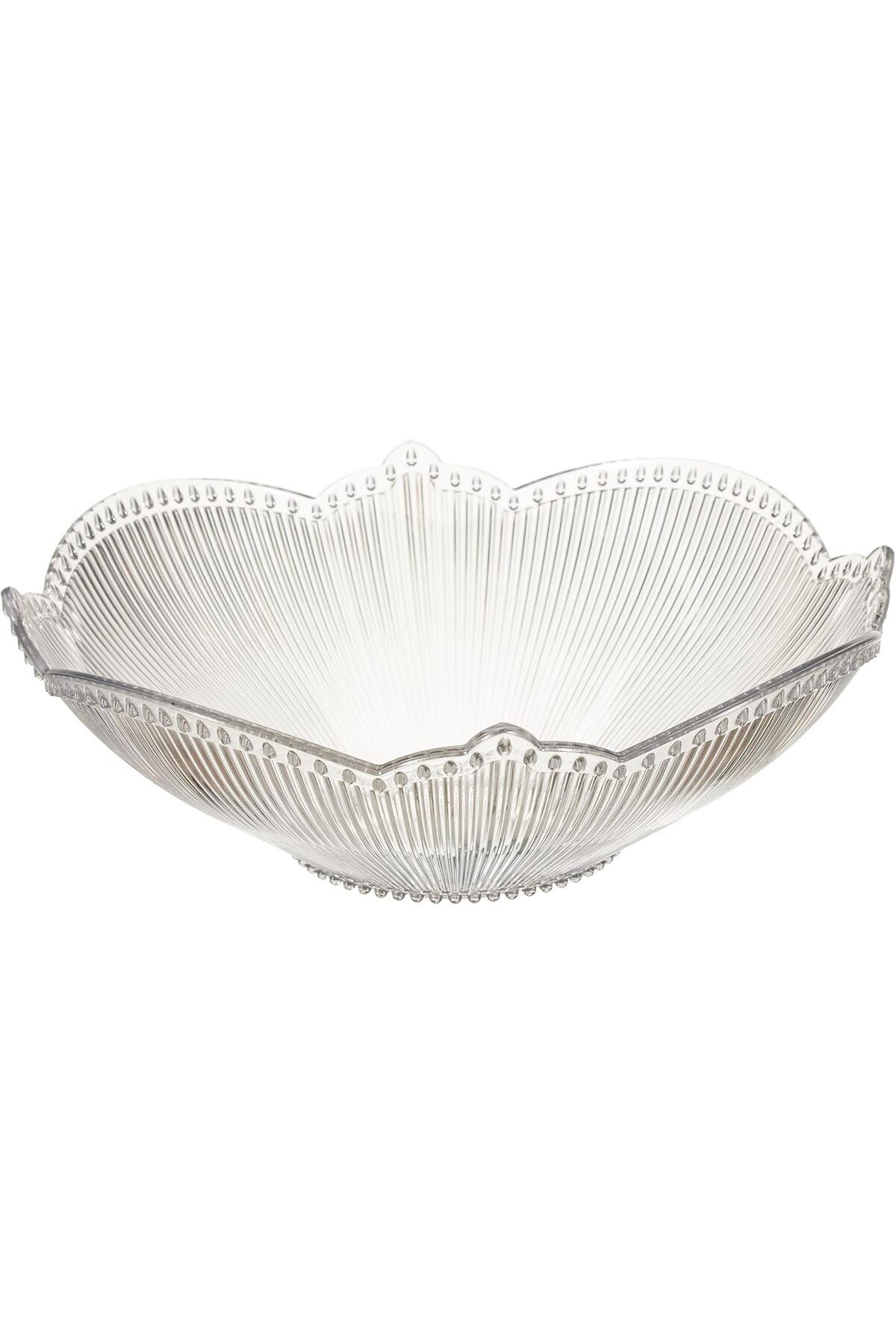 STOREMAX 6836 Barok Şeffaf Akrilik Meyvelik,Tekli  Tabak