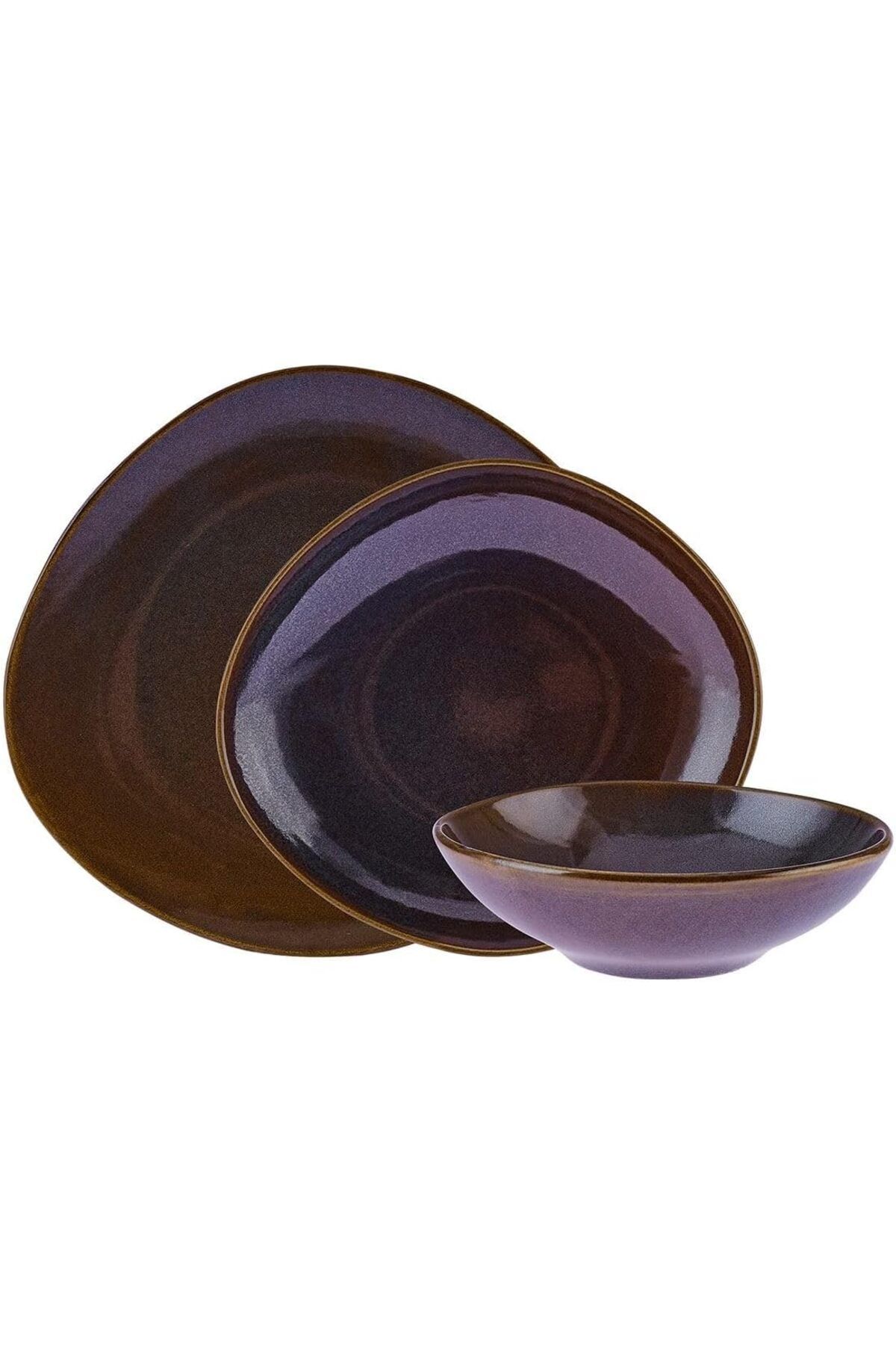 STOREMAX OZN New Age Stoneware 18 Parça 6 Kişilik Yemek Takımı Bronz OZNstre 1094633