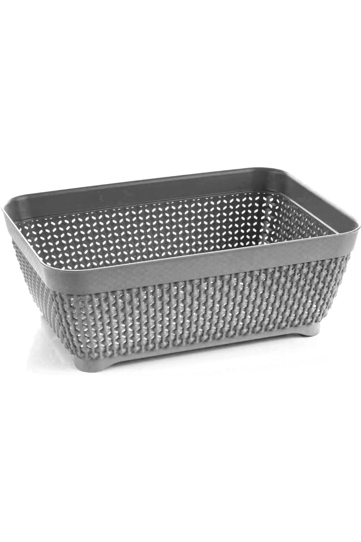 LUXE Hasır Sepet, Ekmek ve Meyve Sunum Sepeti, 25x19 cm, Çok Renkli LXSHP 1055529