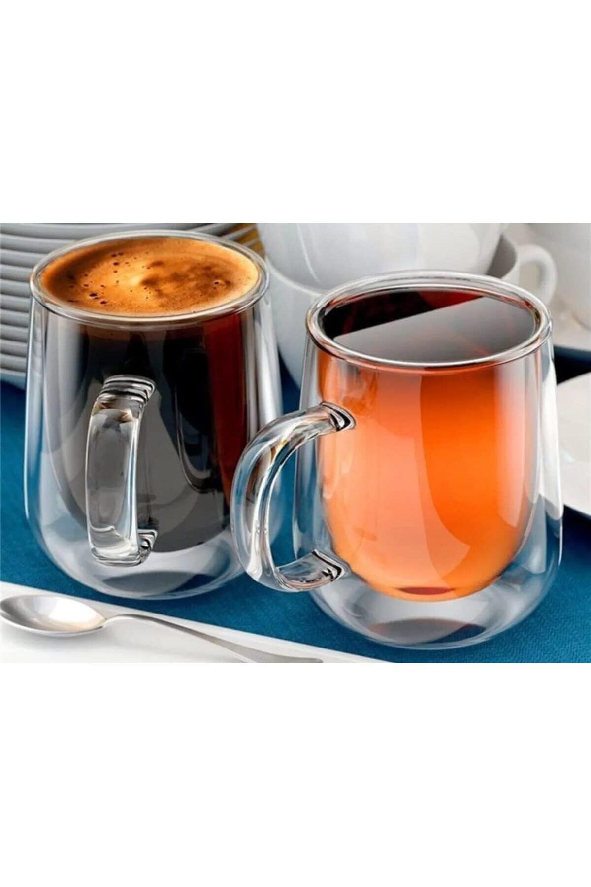 STOREMAX Ezg Adet Çift Cidarlı Cam Kupa Bardak 225 ml Çift Camlı Zarif Bardak Kupa Ezsnshop 1065757