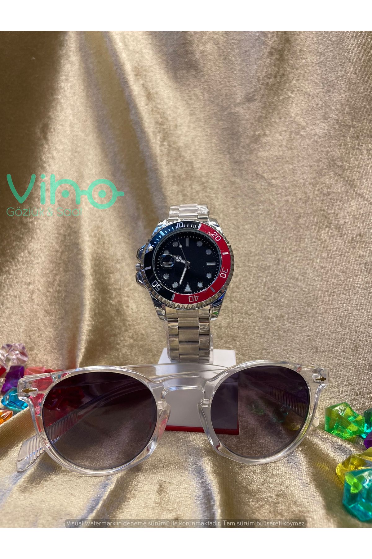 shop Unisex Premium Set Saat & Gözlük Kombini