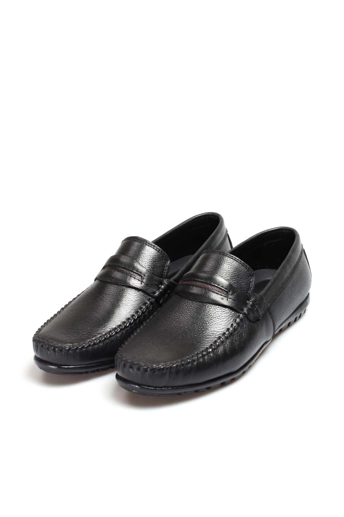 FAST STEP-Genuine Leather Black Men's Casual Shoes 6
