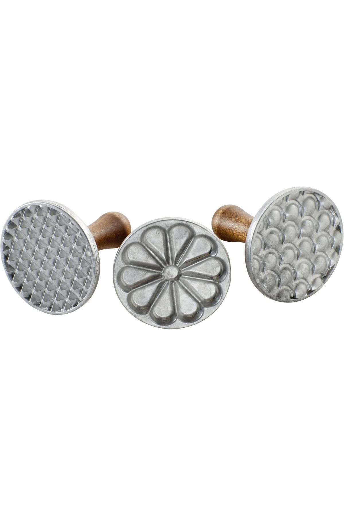 STOREMAX ELZ Ware "Impressionen" ahşap saplı kurabiye damgası, 3 farklı motif FRNTR 1127478