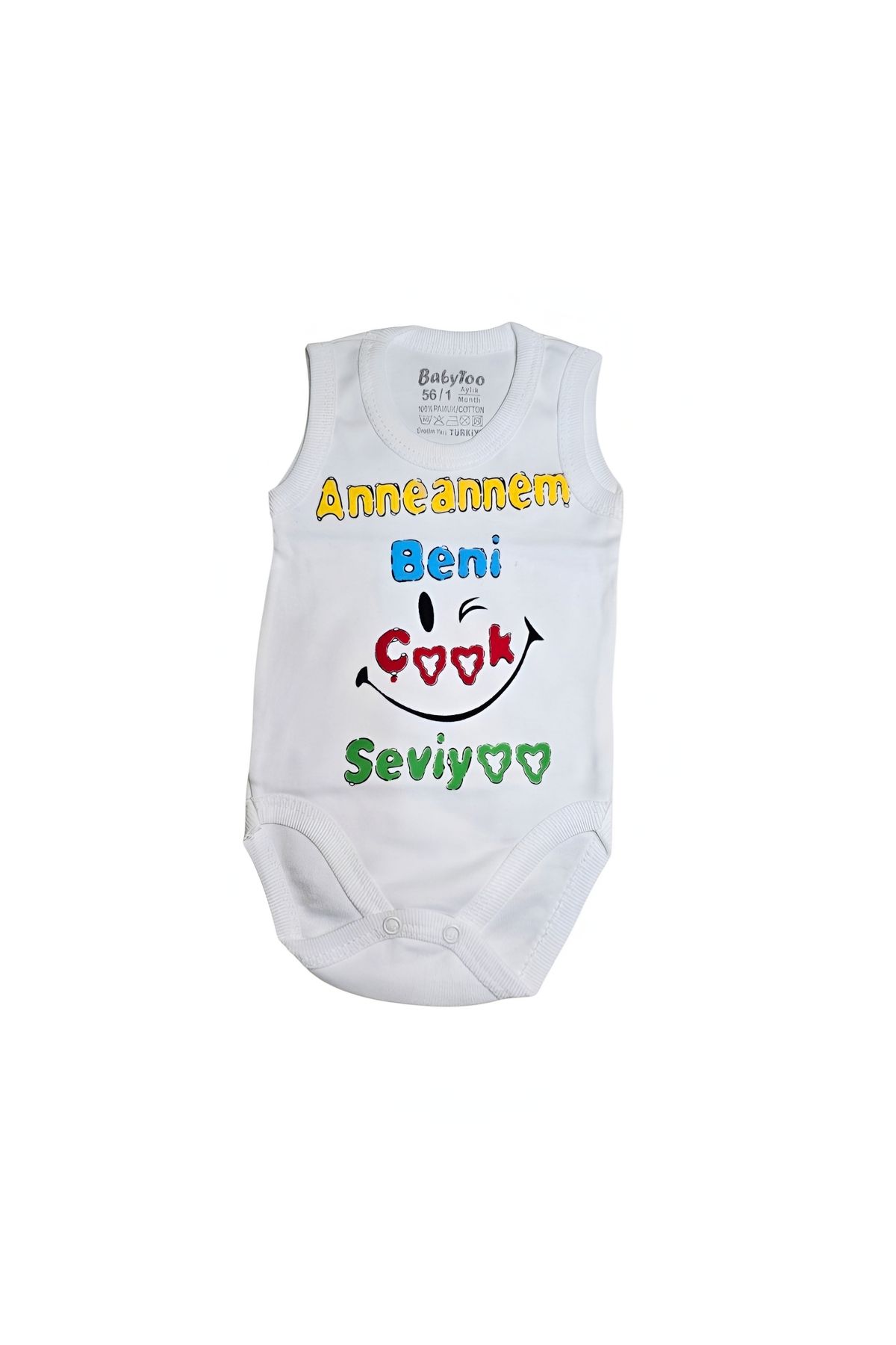 KATIA "%100 Pamuk Neşeli Bebek Badi – Her İlmeğinde Anneanne Sevgisi!"