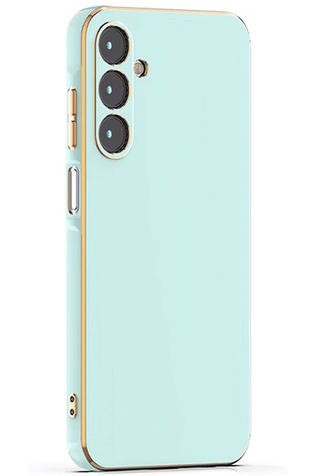 CEPSTOK Samsung Galaxy A25 Kılıf Kenar Detaylı Yumuşak Parlak Silikon