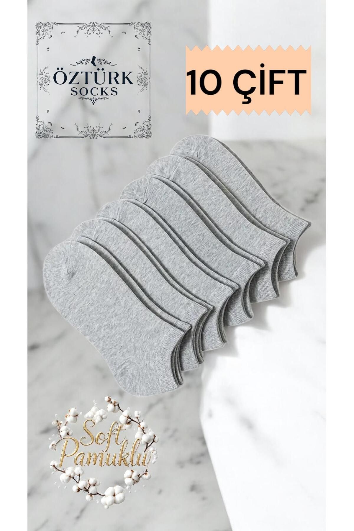 ÖS ÖZTÜRK SOCKS Unisex 10 ÇİFT Pamuklu Patik Çorap