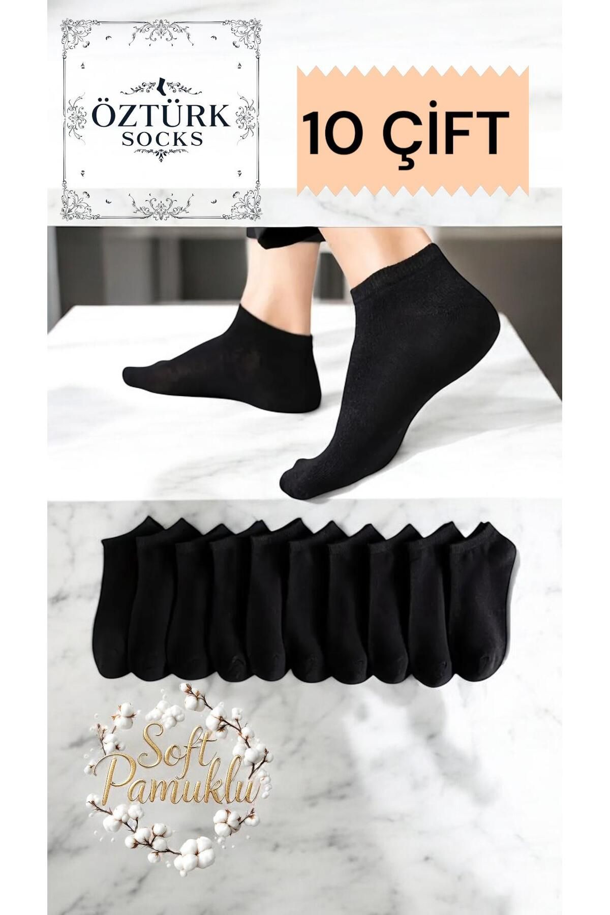 ÖS ÖZTÜRK SOCKS Unisex 10 ÇİFT Pamuklu Patik Çorap