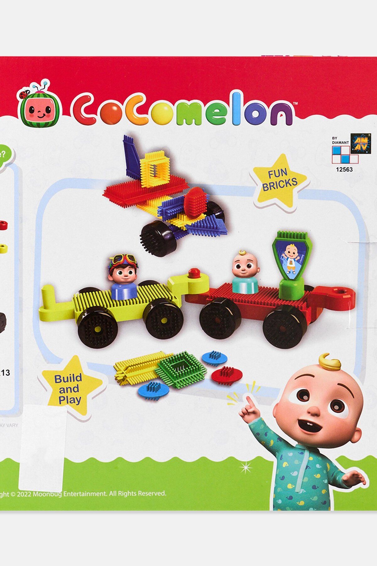 Cocomelon-22 Pcs Fun Bricks Train Kit 4