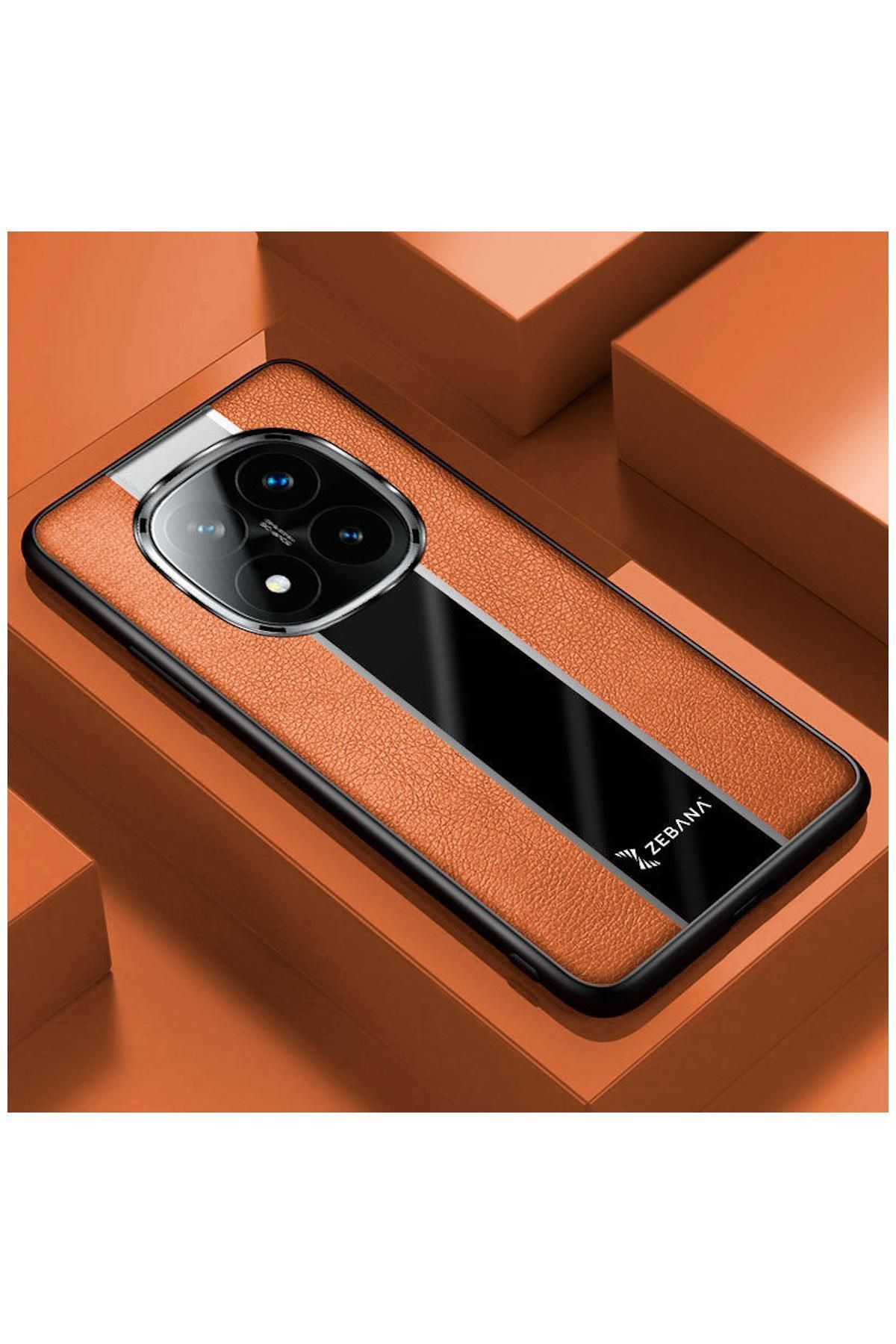 Zebana Xiaomi Poco X7 Uyumlu Kılıf Zebana Premium Deri Kılıf Kahverengi